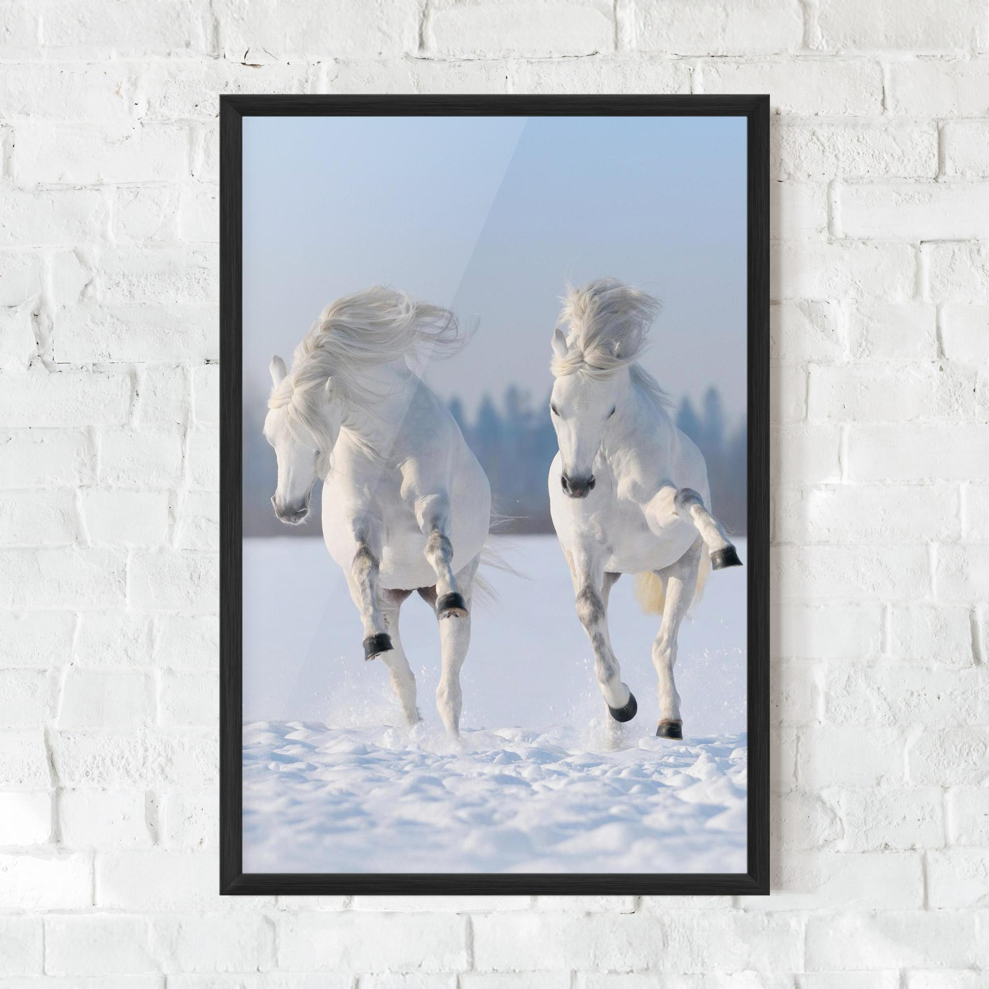 Рамкиран постер Happy Horses Running mockup 0