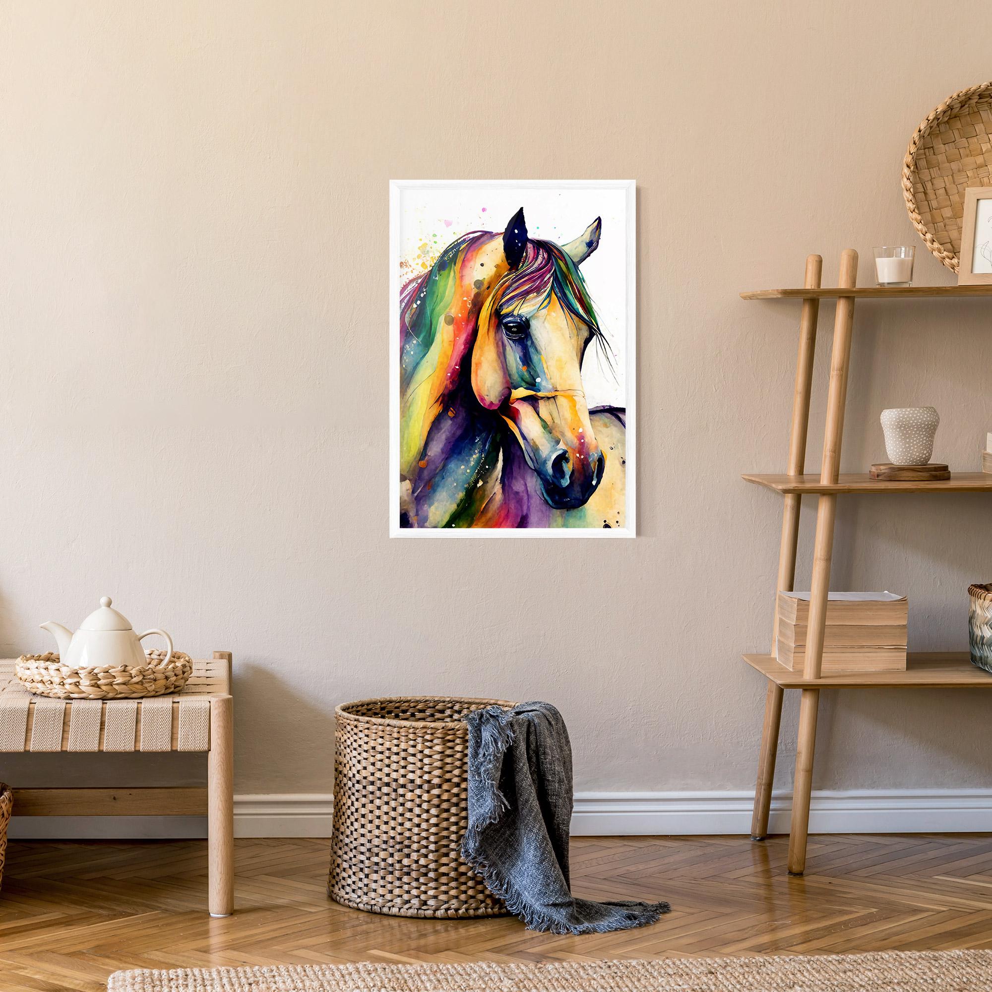 Рамкиран постер Colorful Horse mockup 9