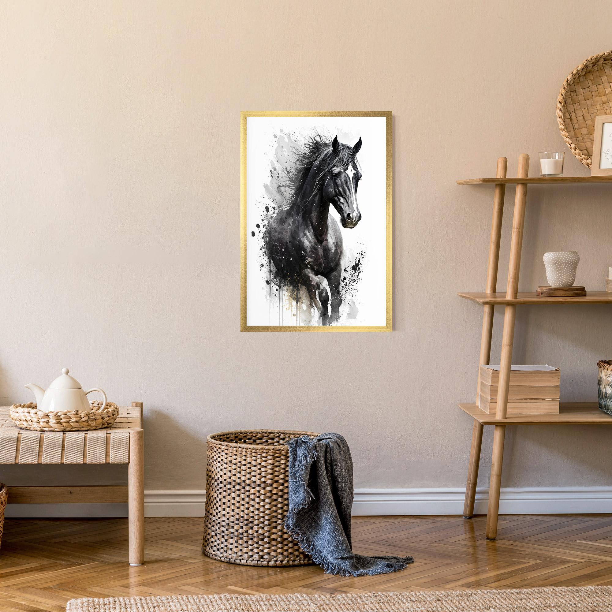 Рамкиран постер Black Horse mockup 9