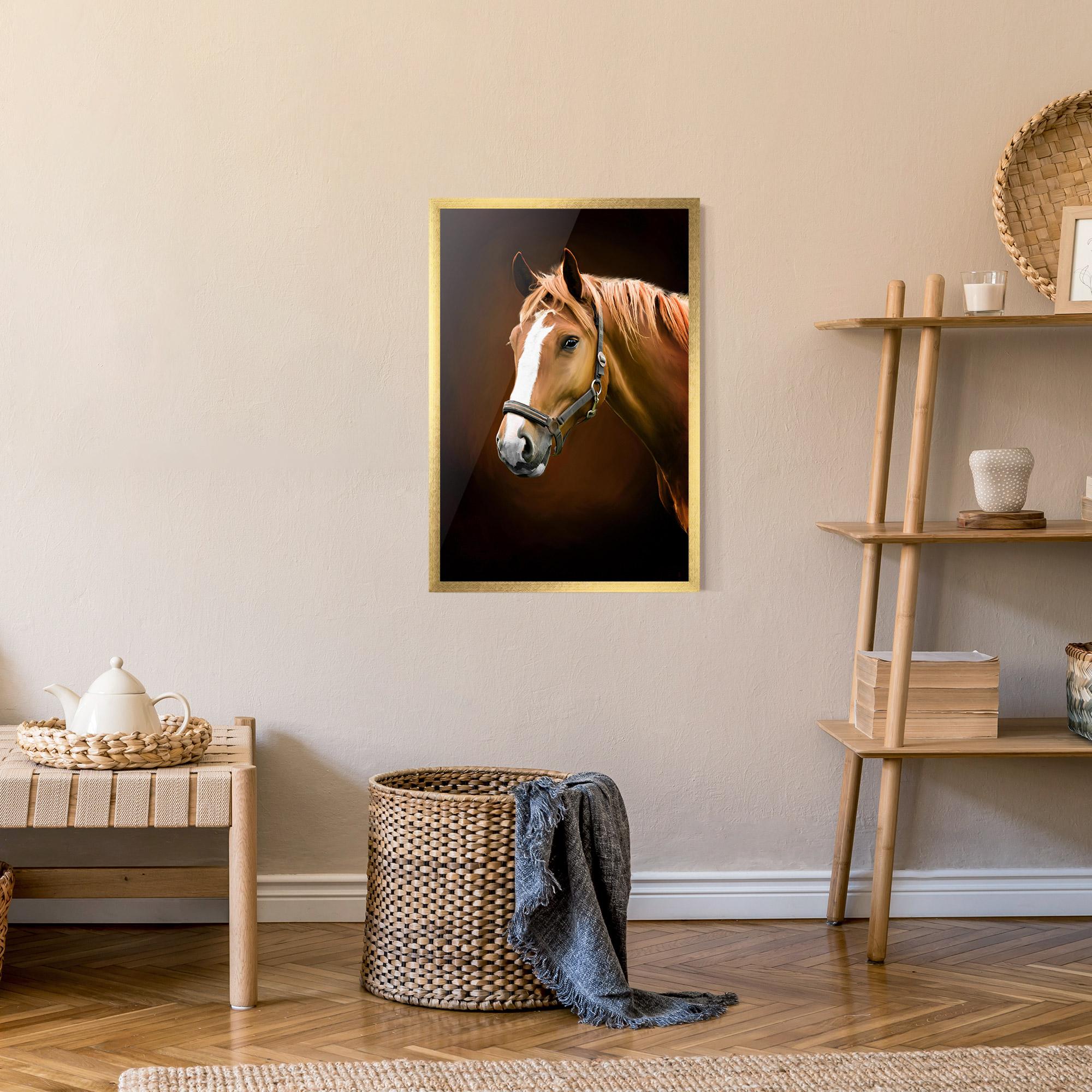 Рамкиран постер Digital Painted Horse mockup 9