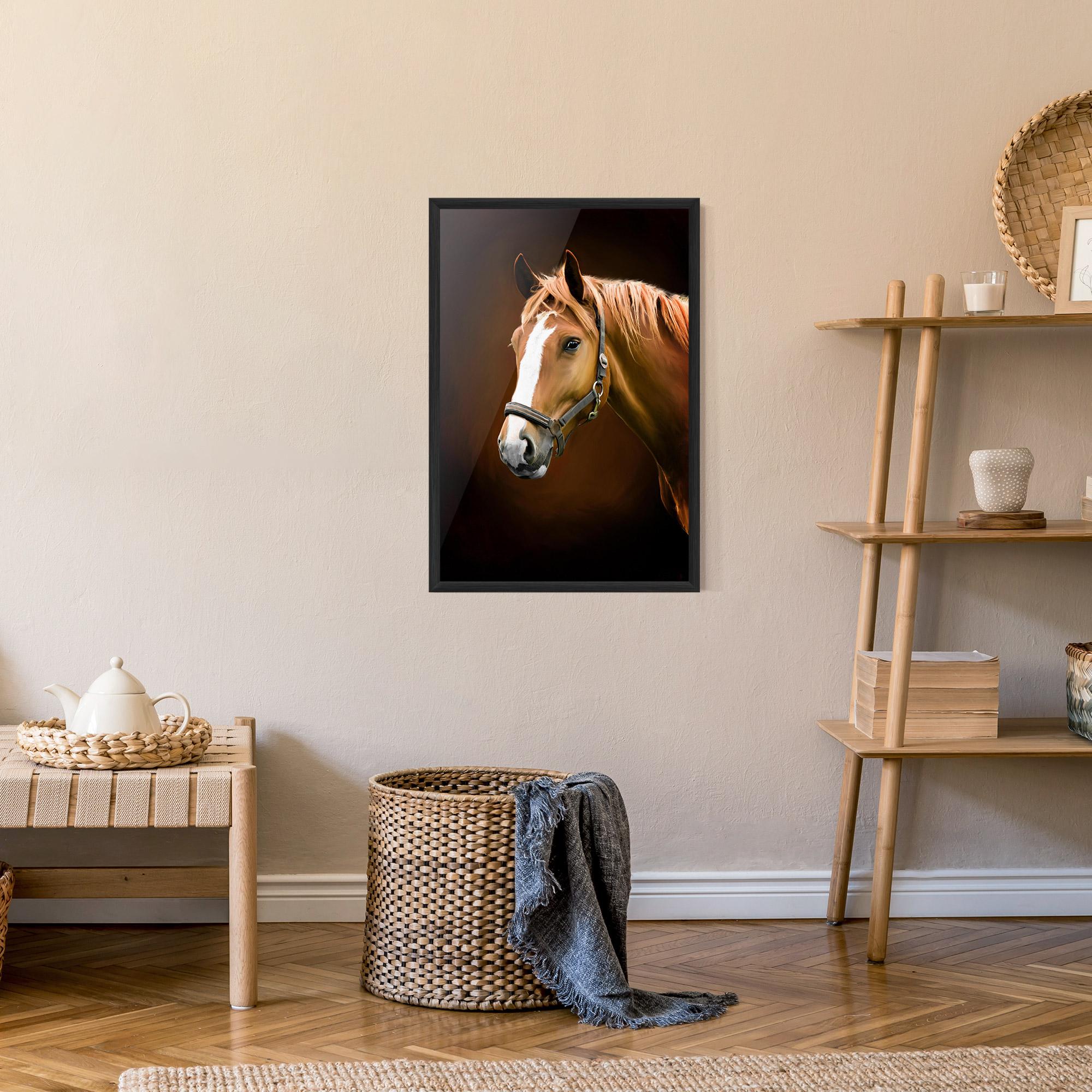 Рамкиран постер Digital Painted Horse mockup 9