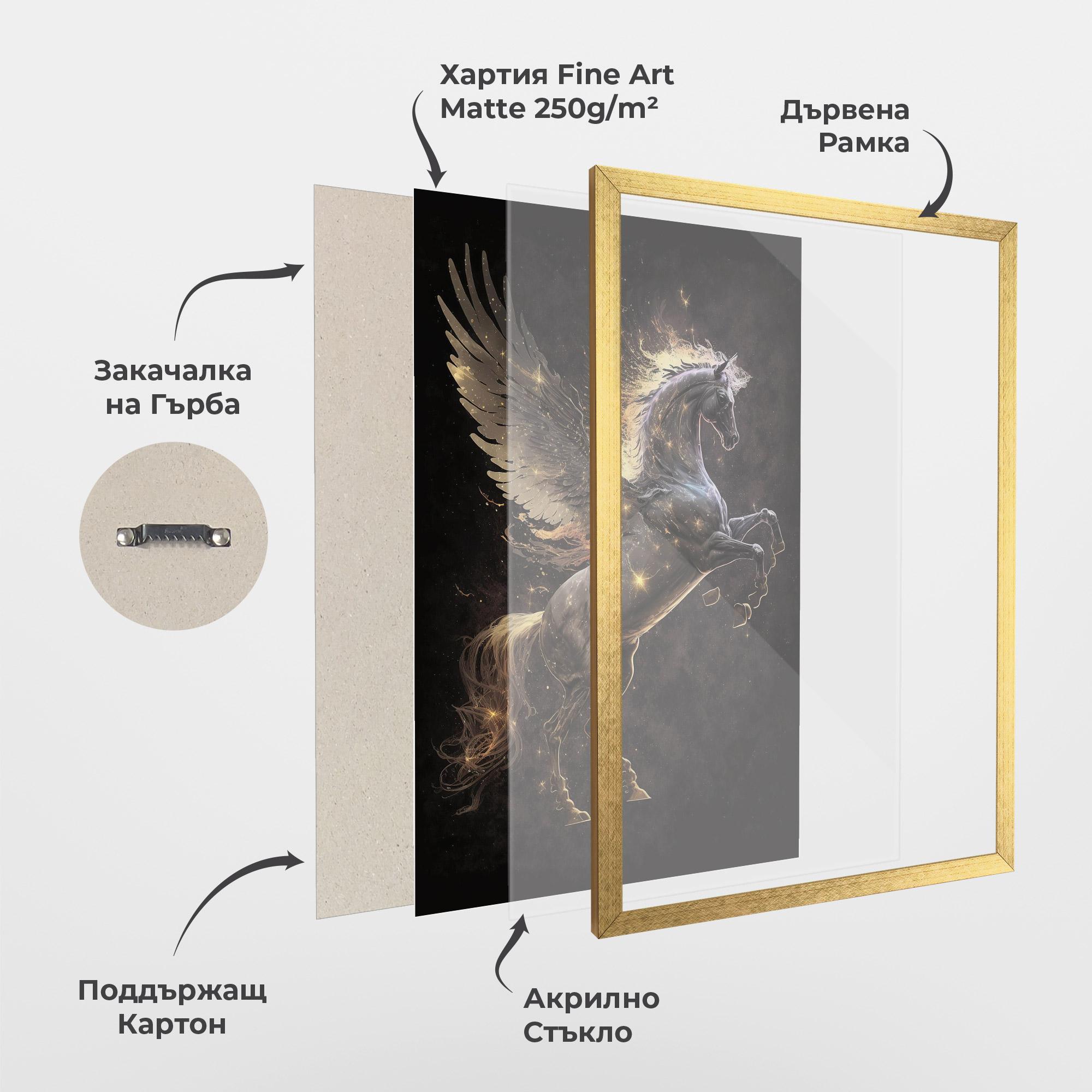 Рамкиран постер Galaxy Pegasus mockup 1