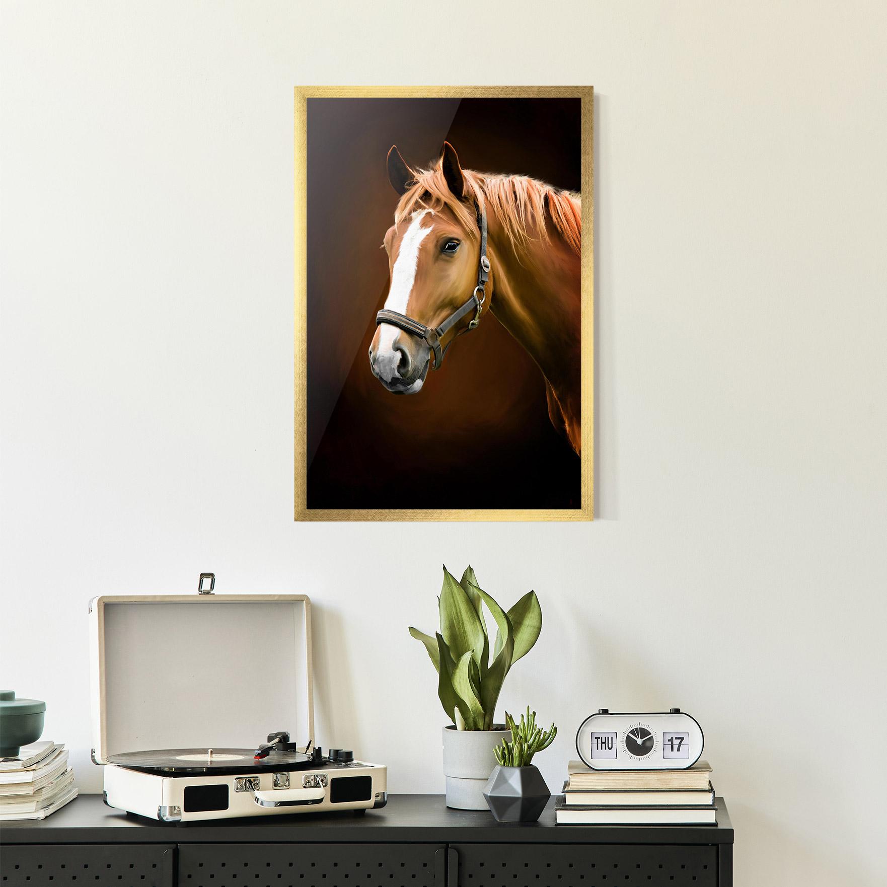 Рамкиран постер Digital Painted Horse mockup 2
