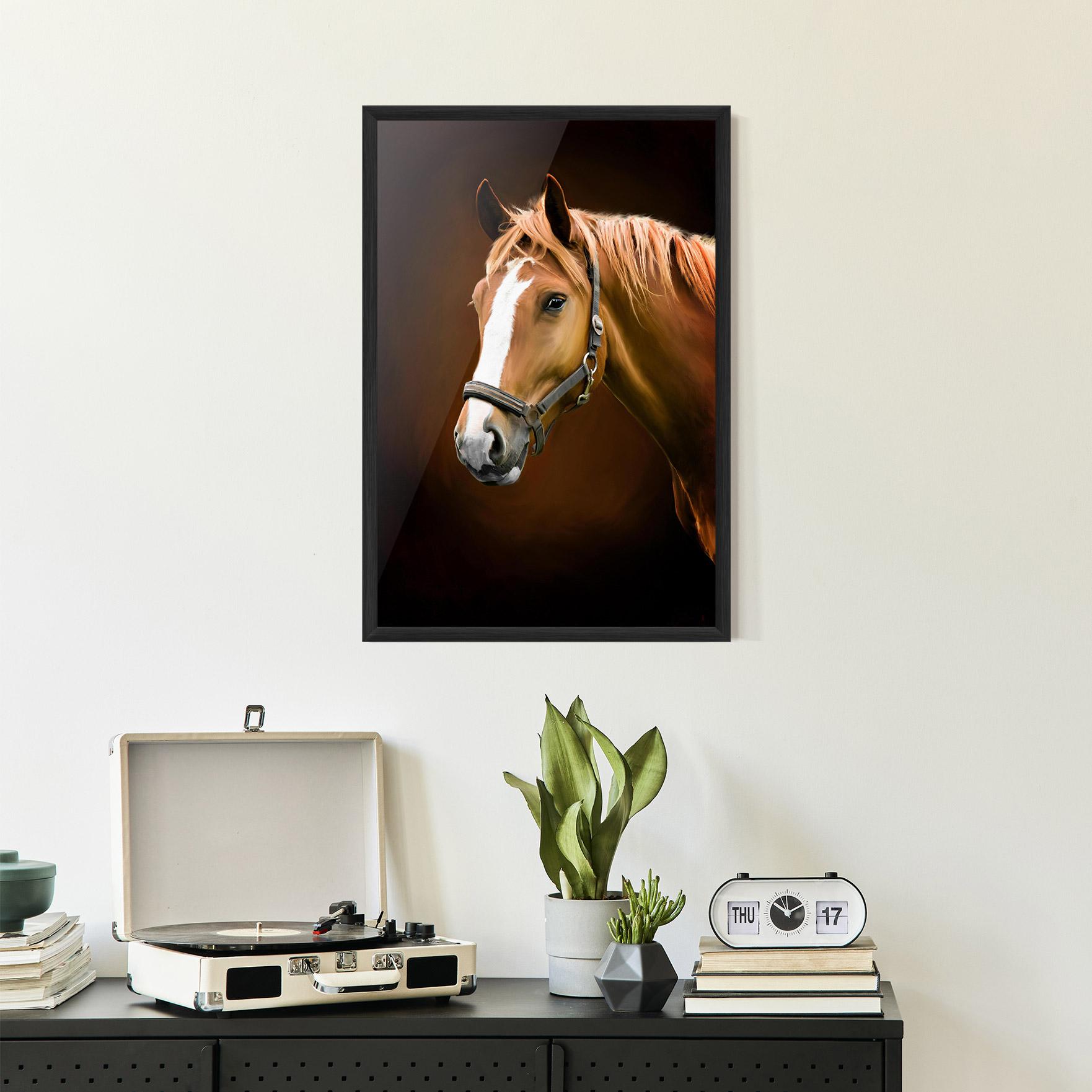 Рамкиран постер Digital Painted Horse mockup 2