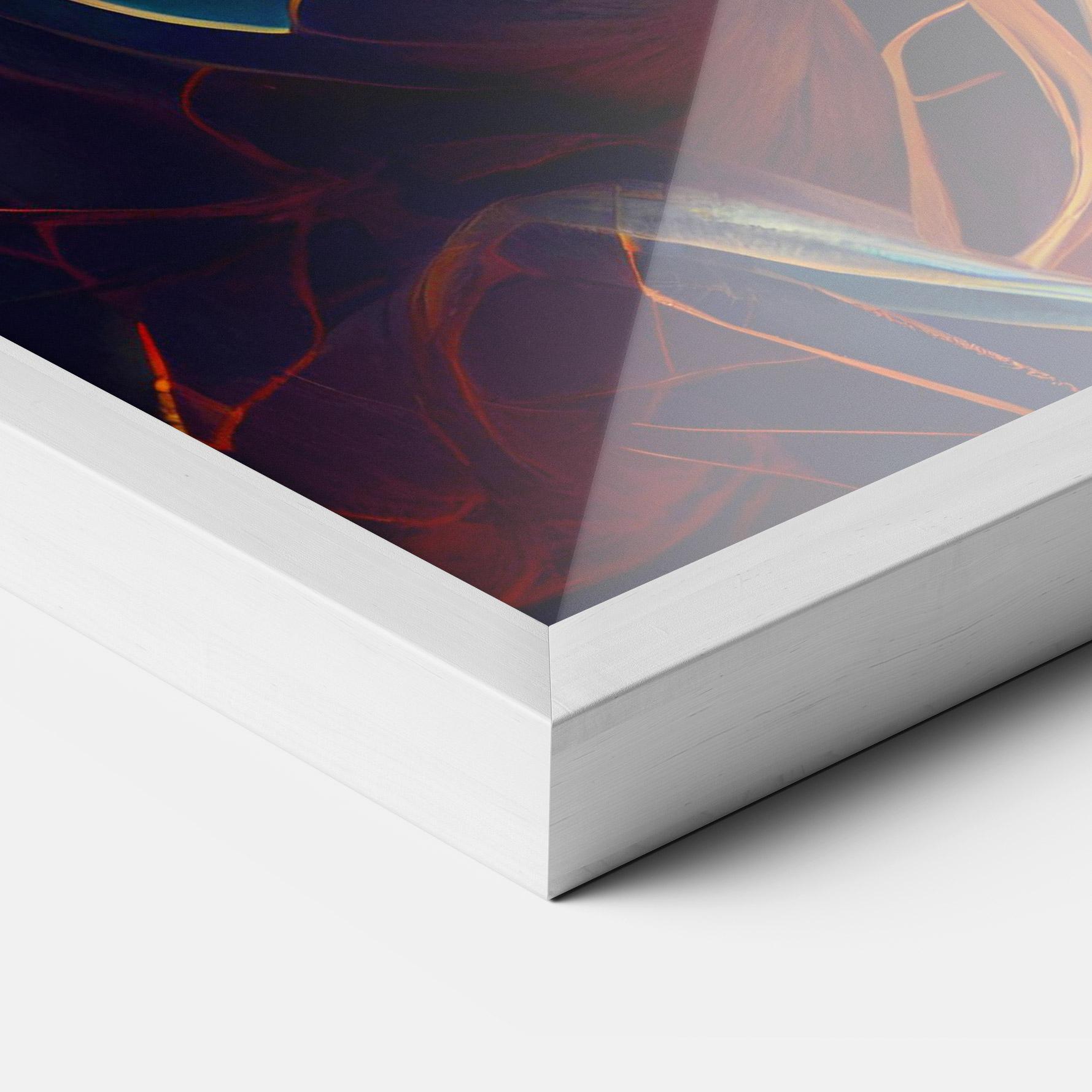 Рамкиран постер Fire Lines Horse mockup 3