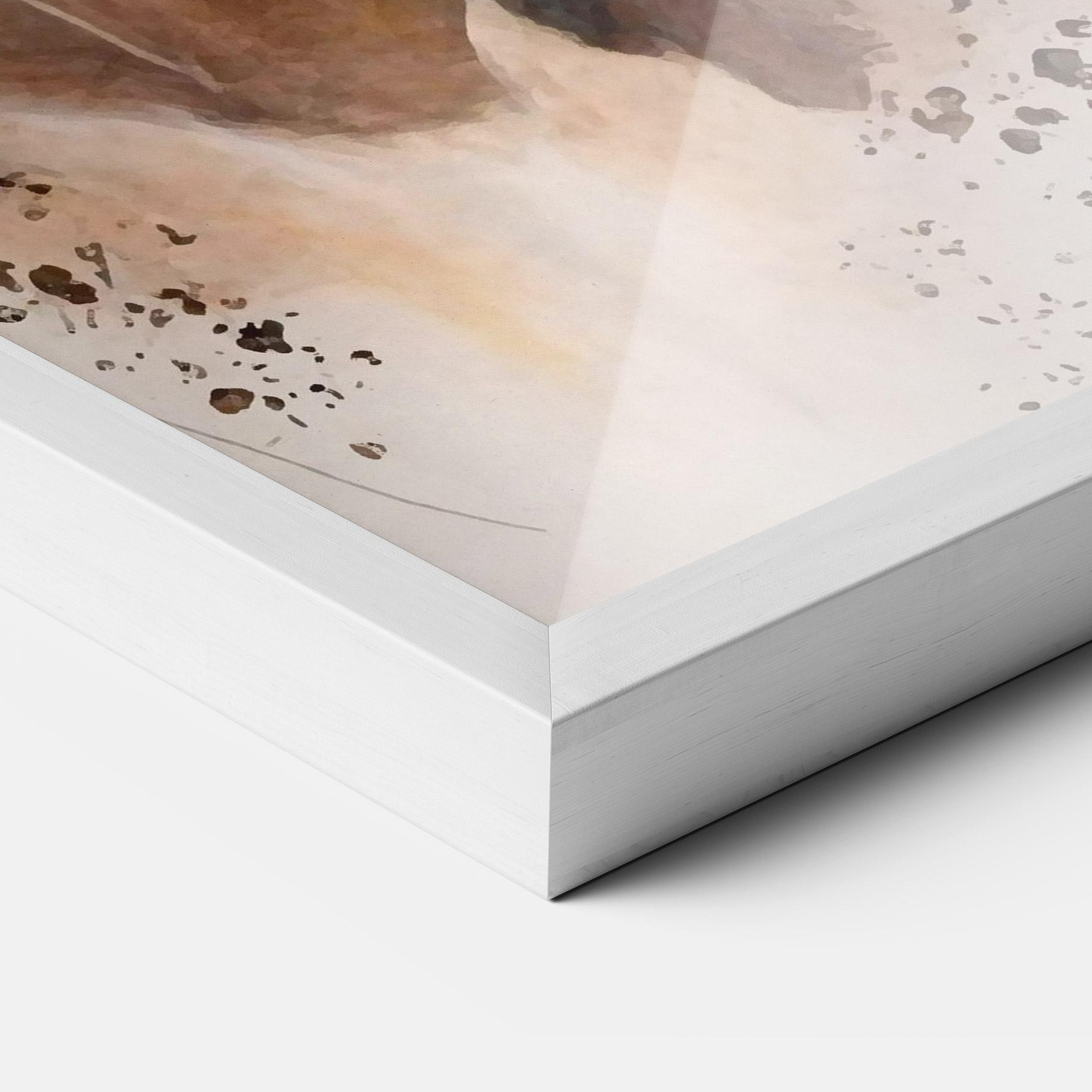 Рамкиран постер Gold Horse Painting mockup 3