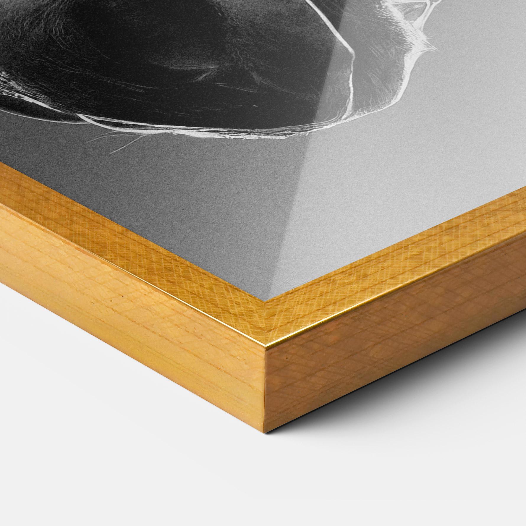 Рамкиран постер Black Horse Profile mockup 3