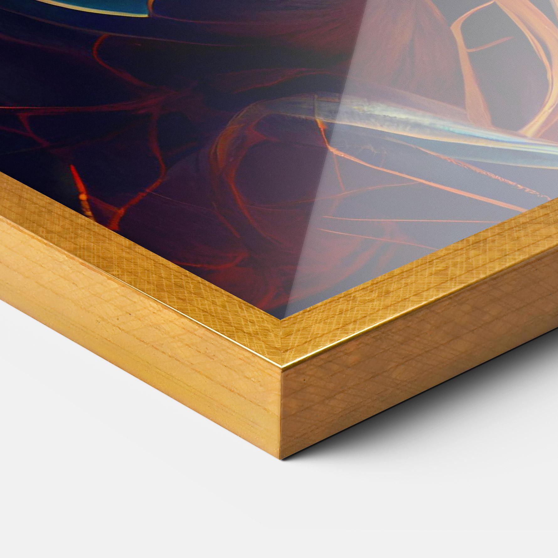 Рамкиран постер Fire Lines Horse mockup 3