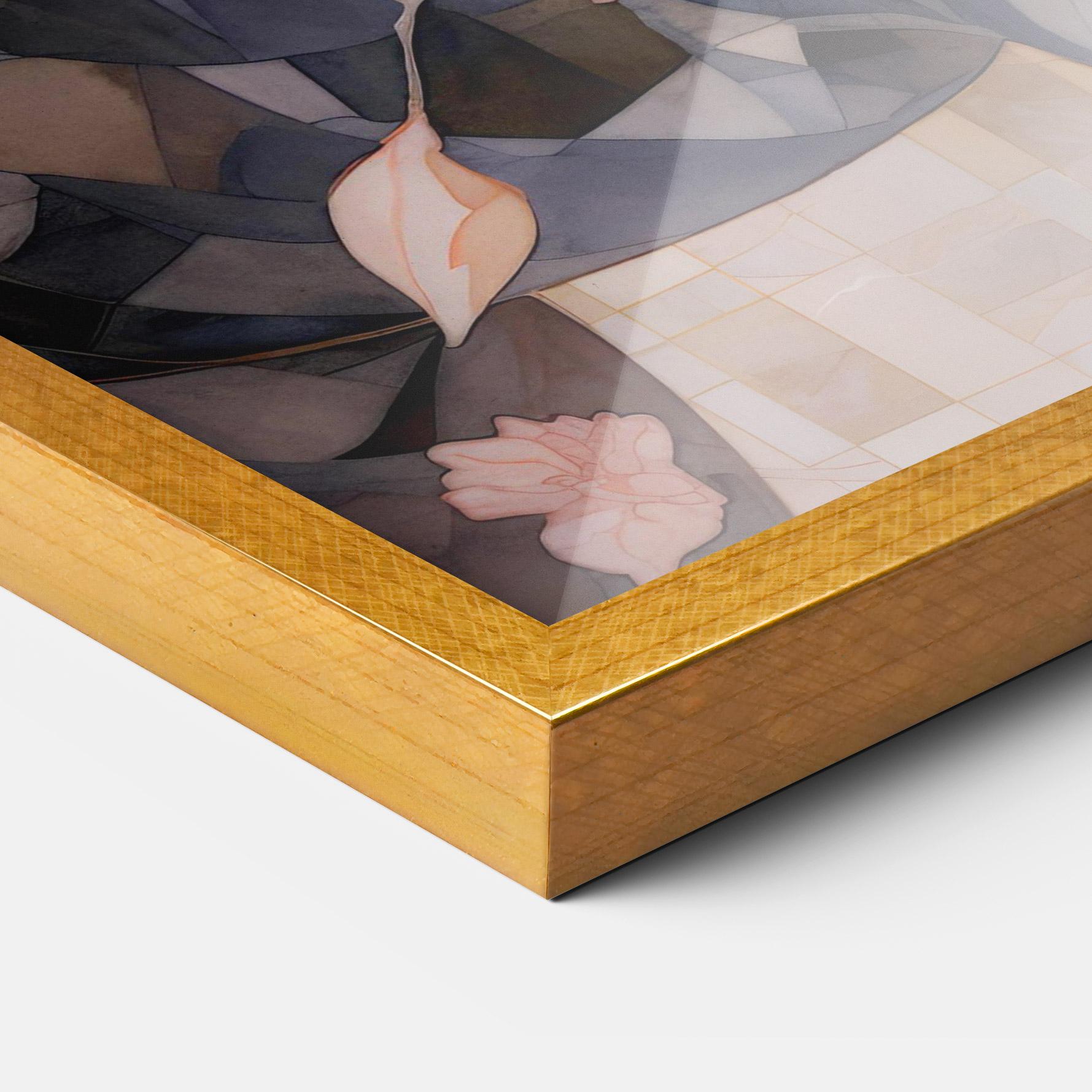 Рамкиран постер Mosaic Painting Horse mockup 3