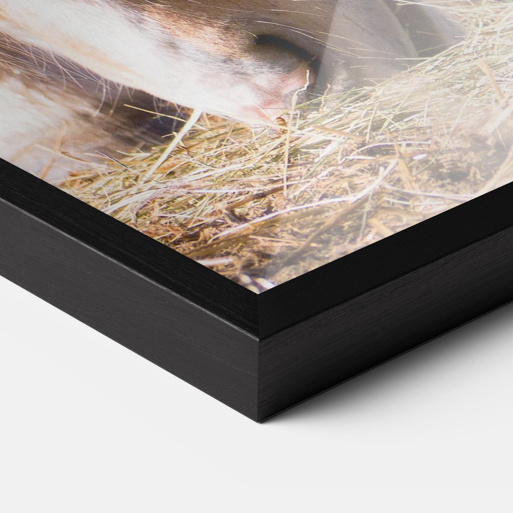 Рамкиран постер Cream Horse Eating mockup 3