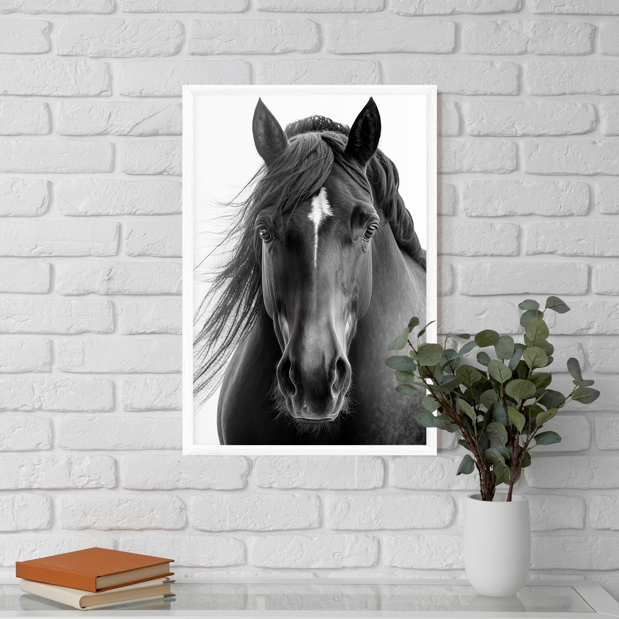 Рамкиран постер Close Up Horse mockup 5