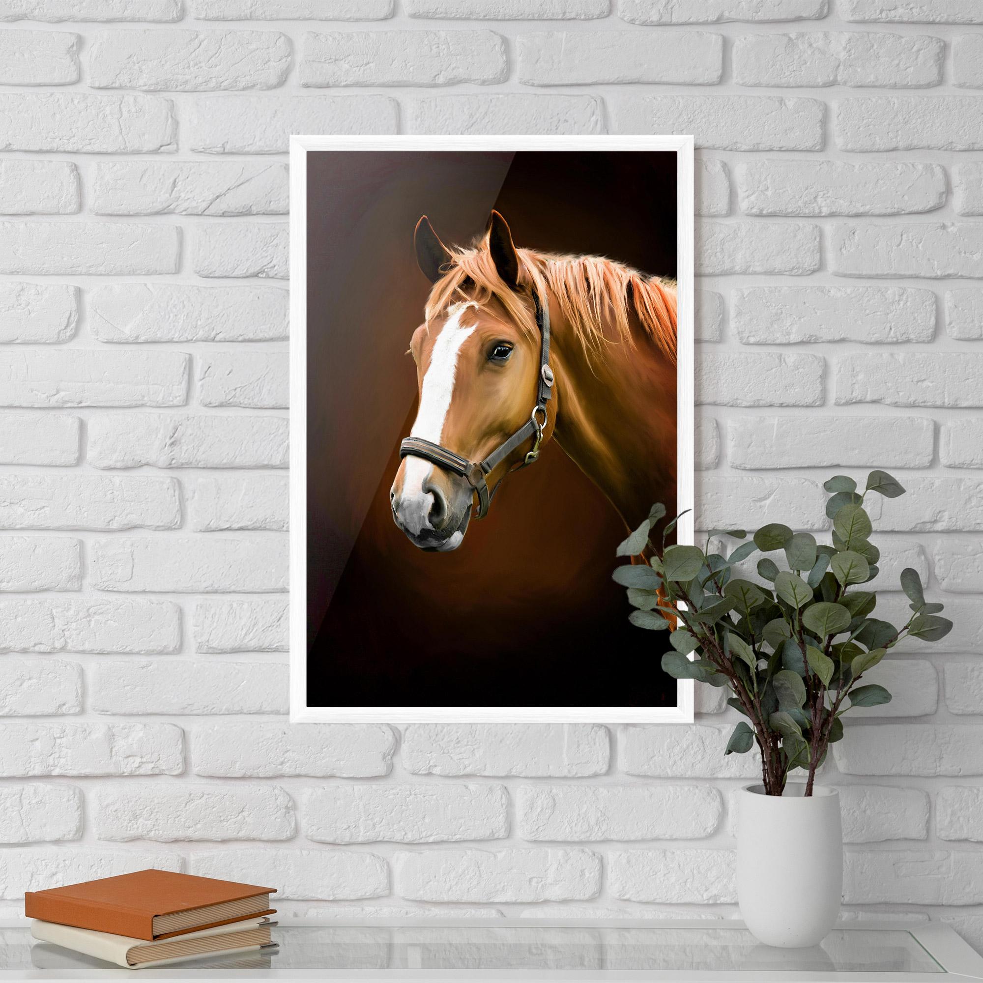Рамкиран постер Digital Painted Horse mockup 5