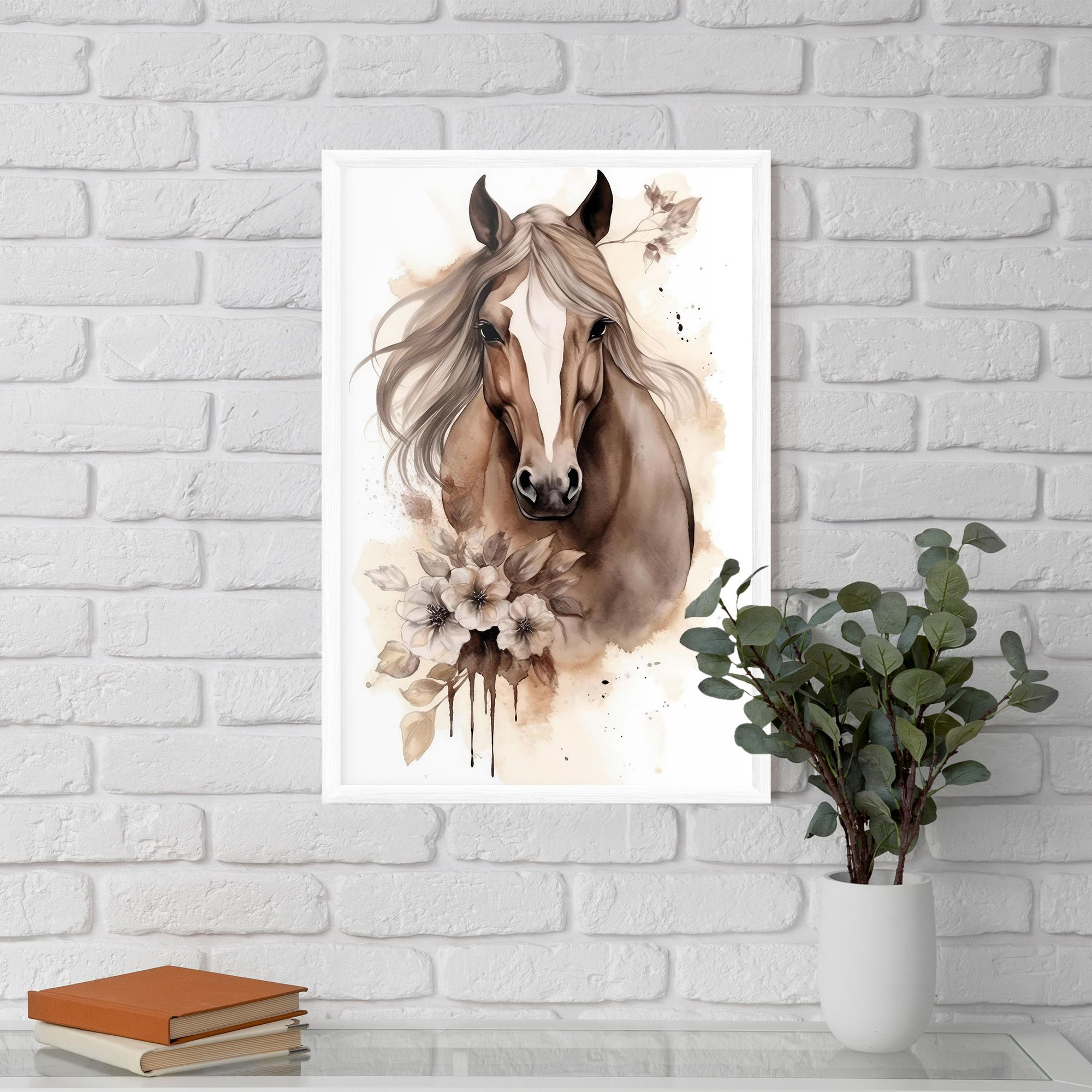 Flower Brown Horse mockup 5