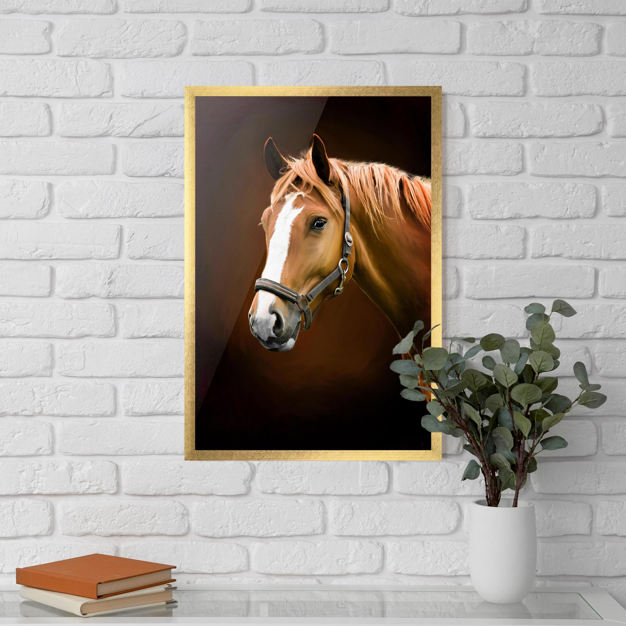 Рамкиран постер Digital Painted Horse mockup 5
