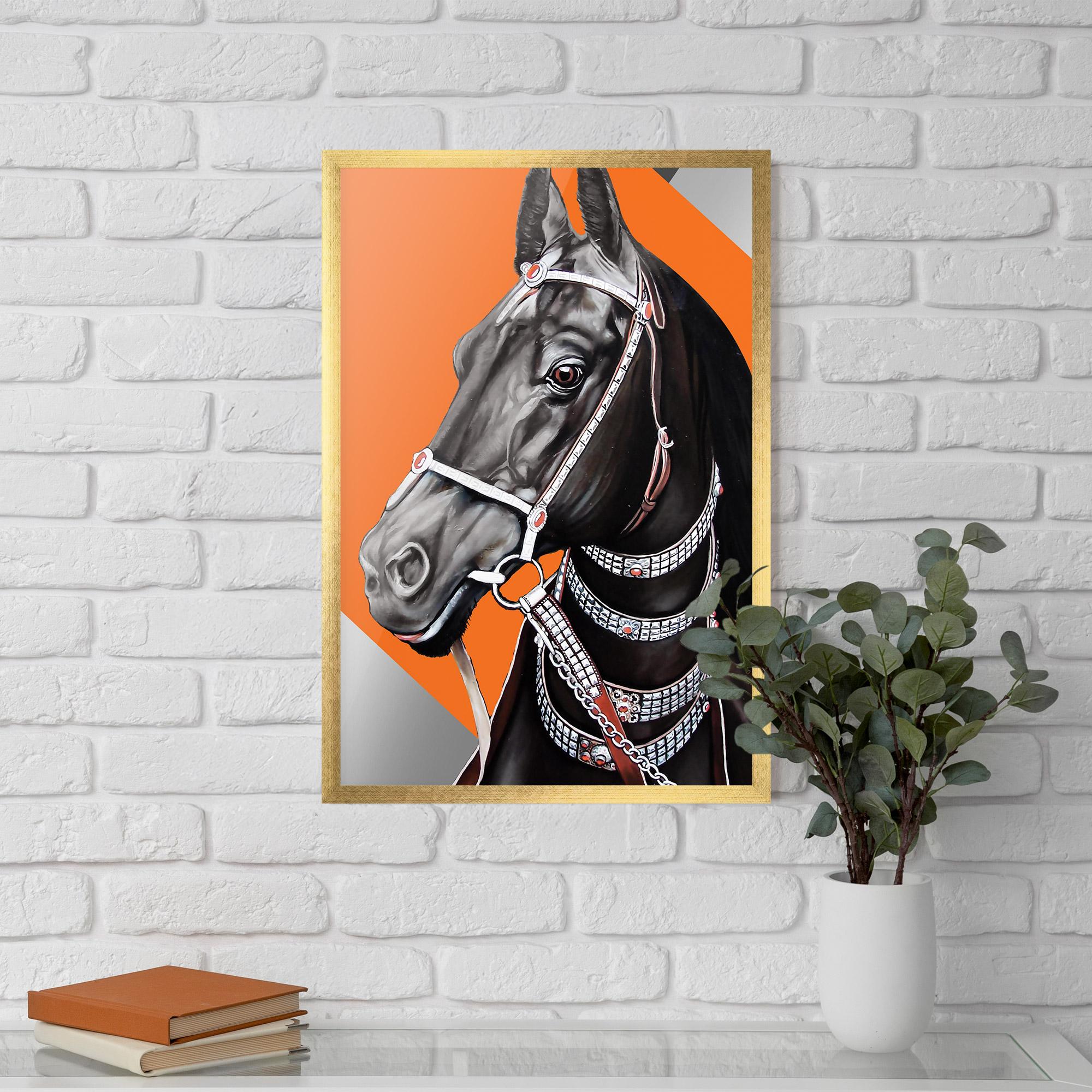 Рамкиран постер Fashion Horse mockup 5