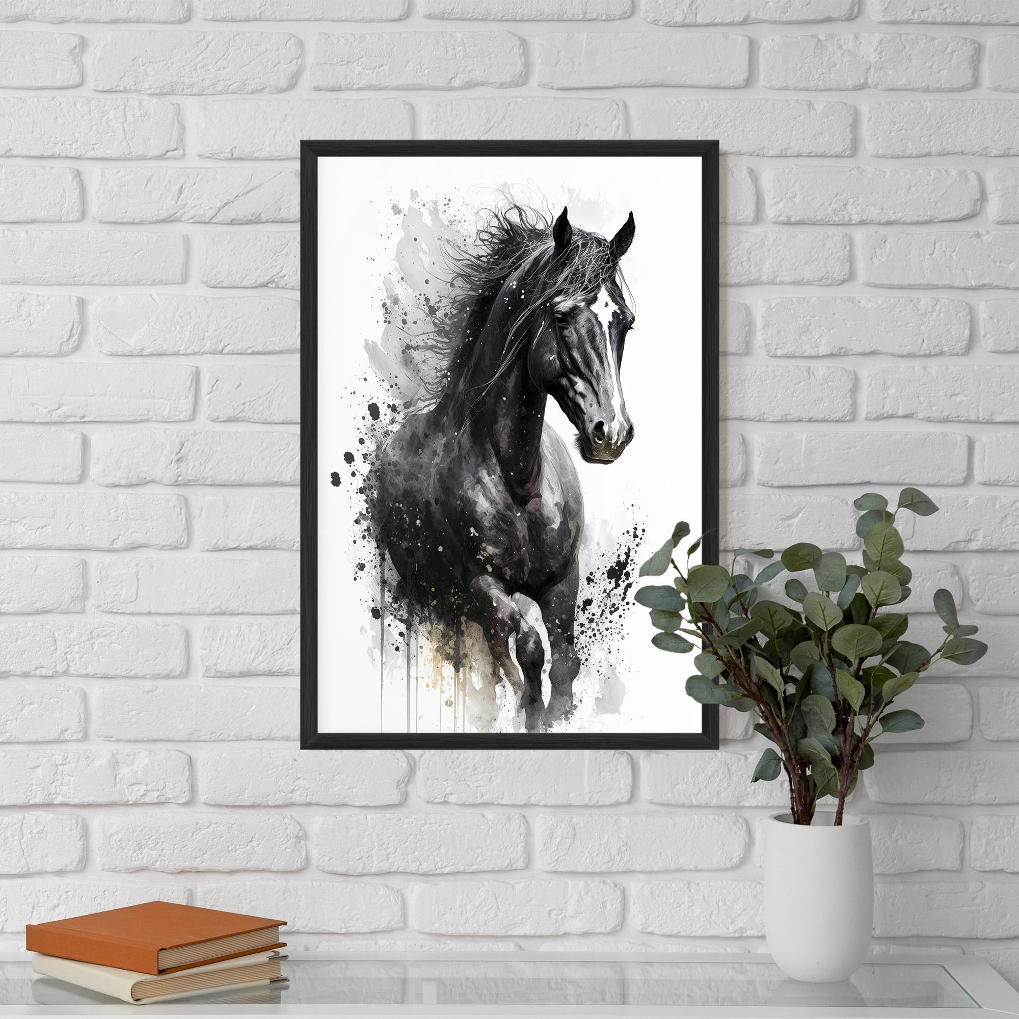 Рамкиран постер Black Horse mockup 5