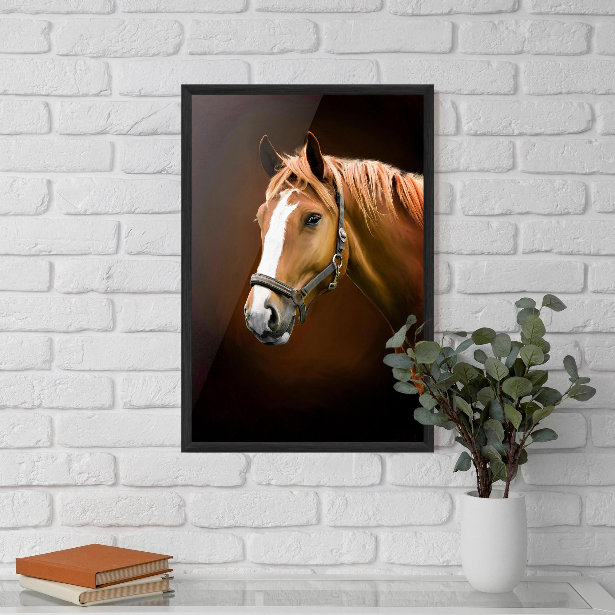 Рамкиран постер Digital Painted Horse mockup 5