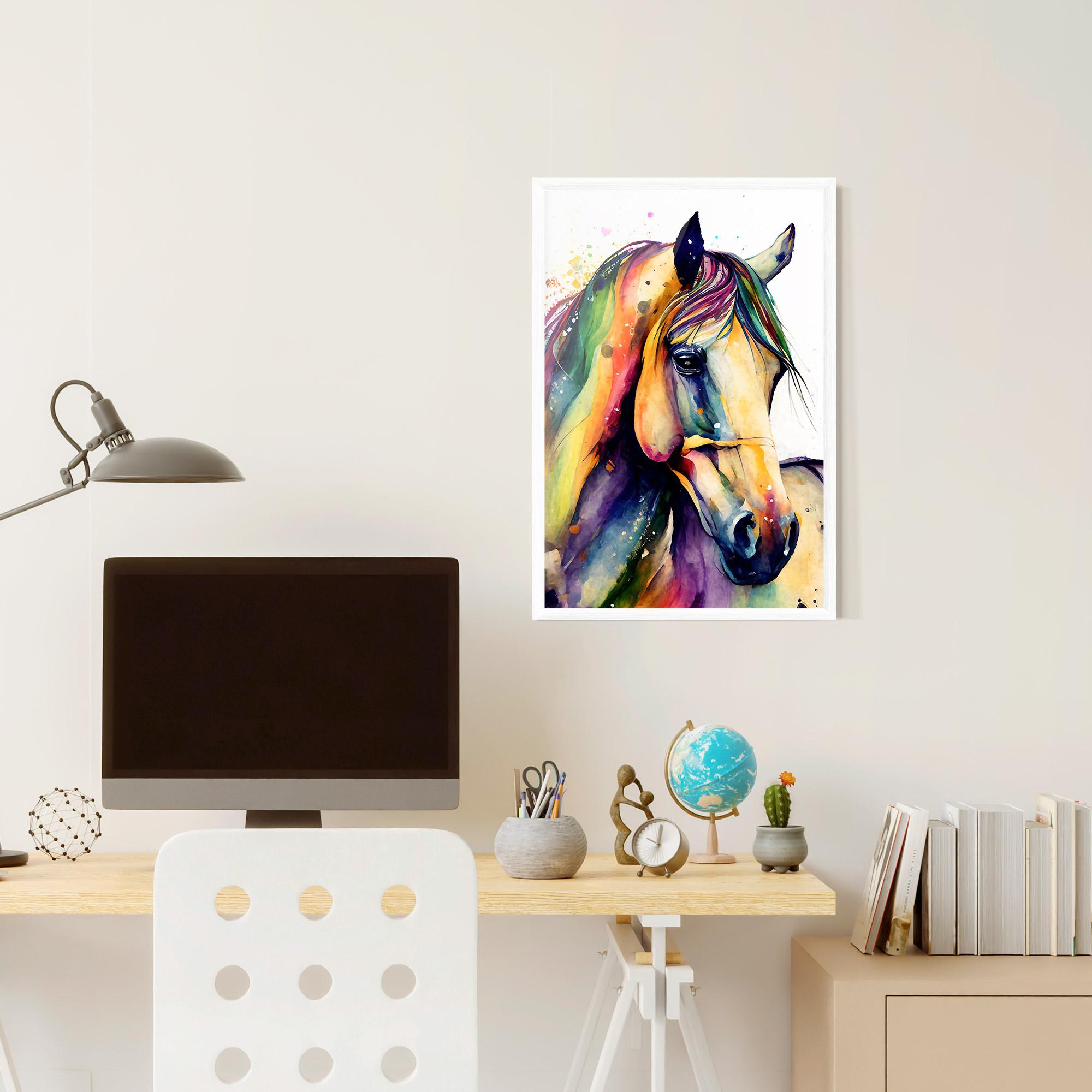 Рамкиран постер Colorful Horse mockup 6