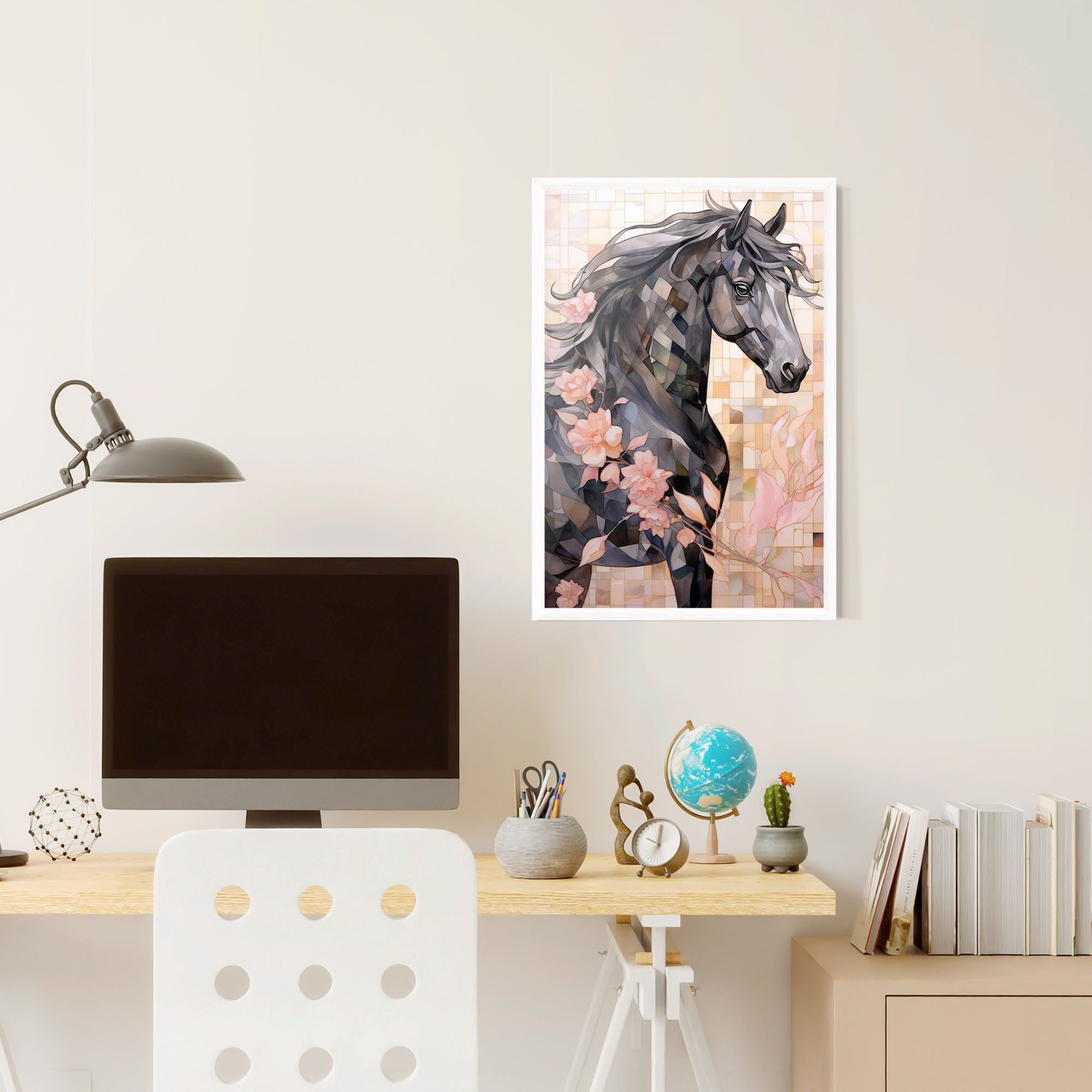 Mosaic Painting Horse mockup 6