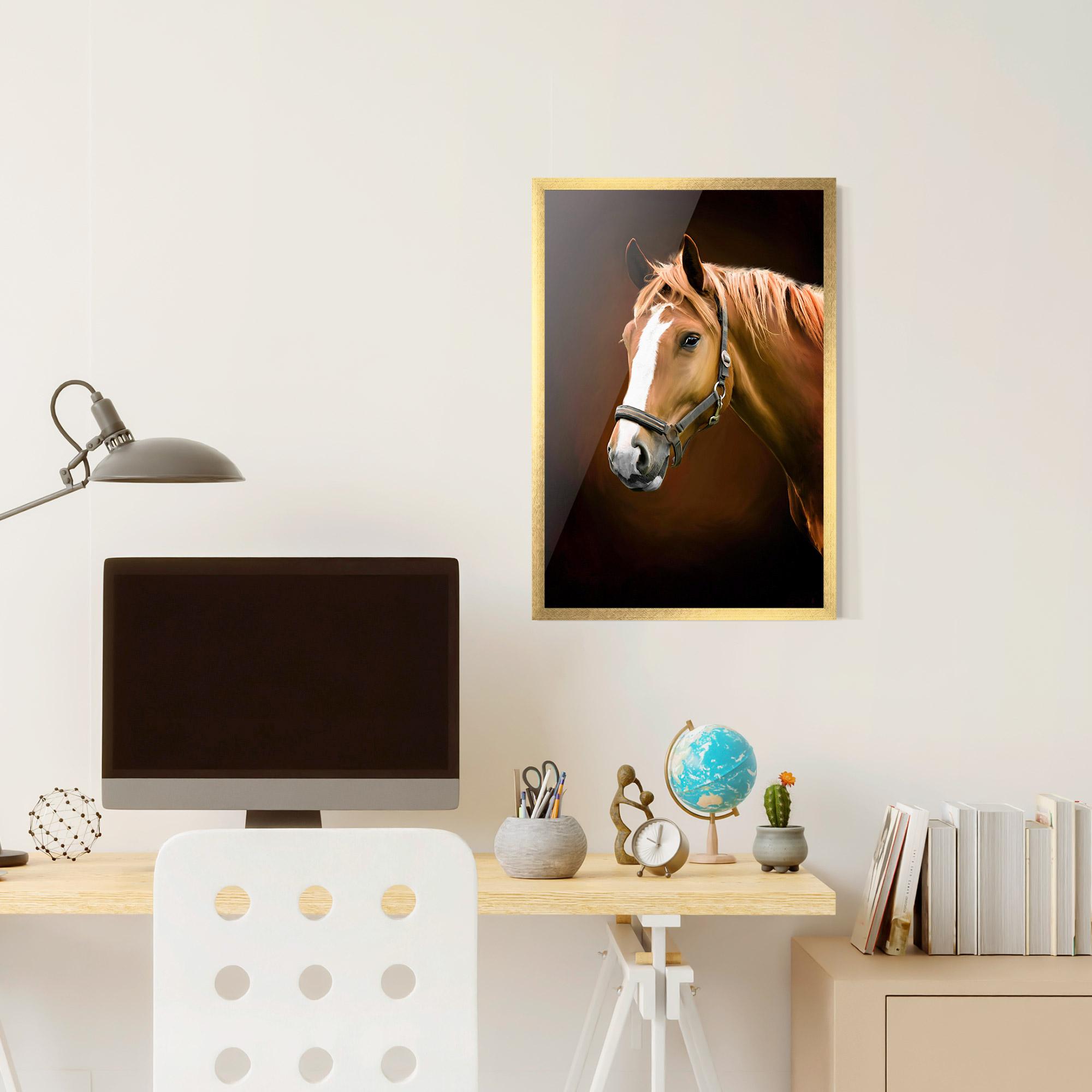 Рамкиран постер Digital Painted Horse mockup 6
