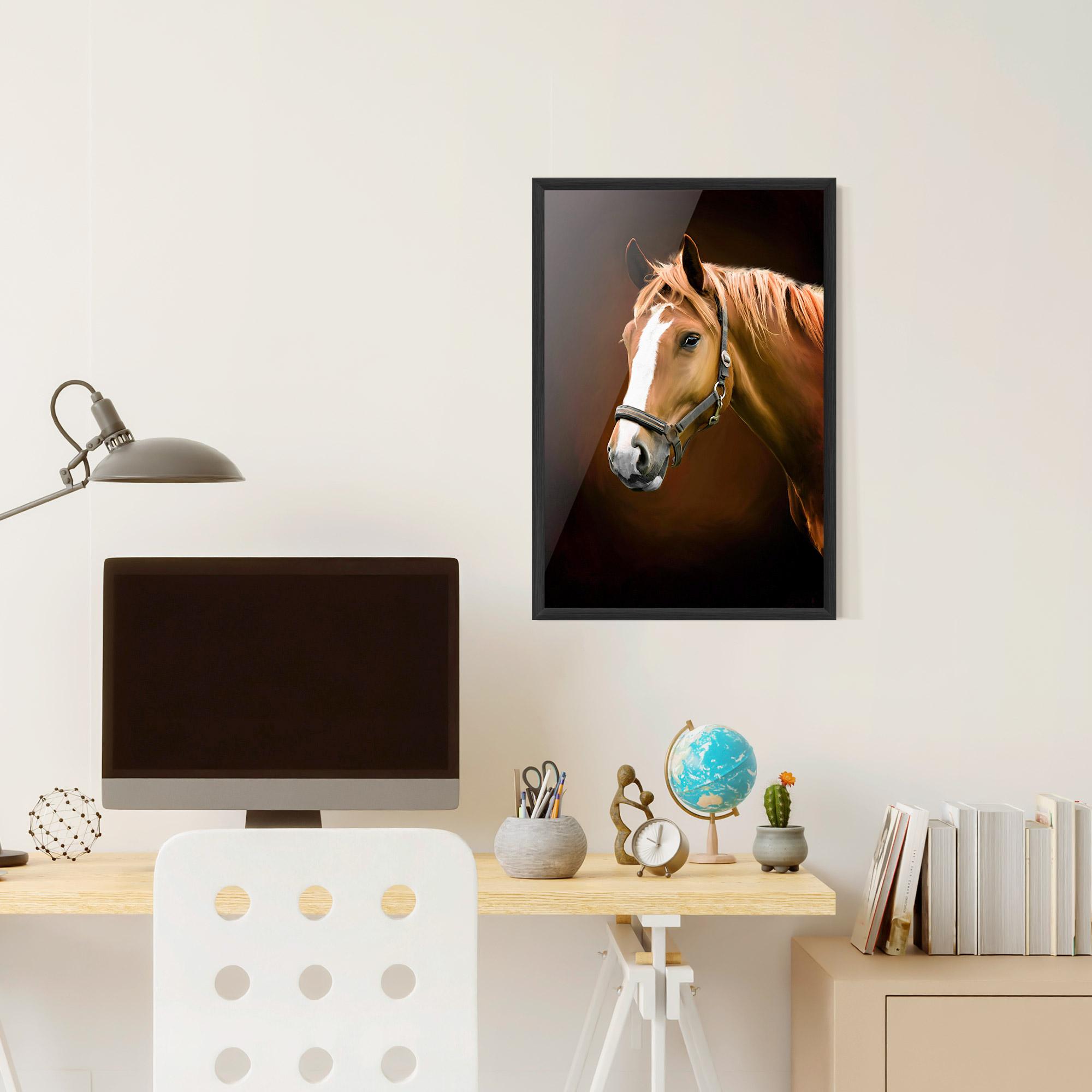 Рамкиран постер Digital Painted Horse mockup 6