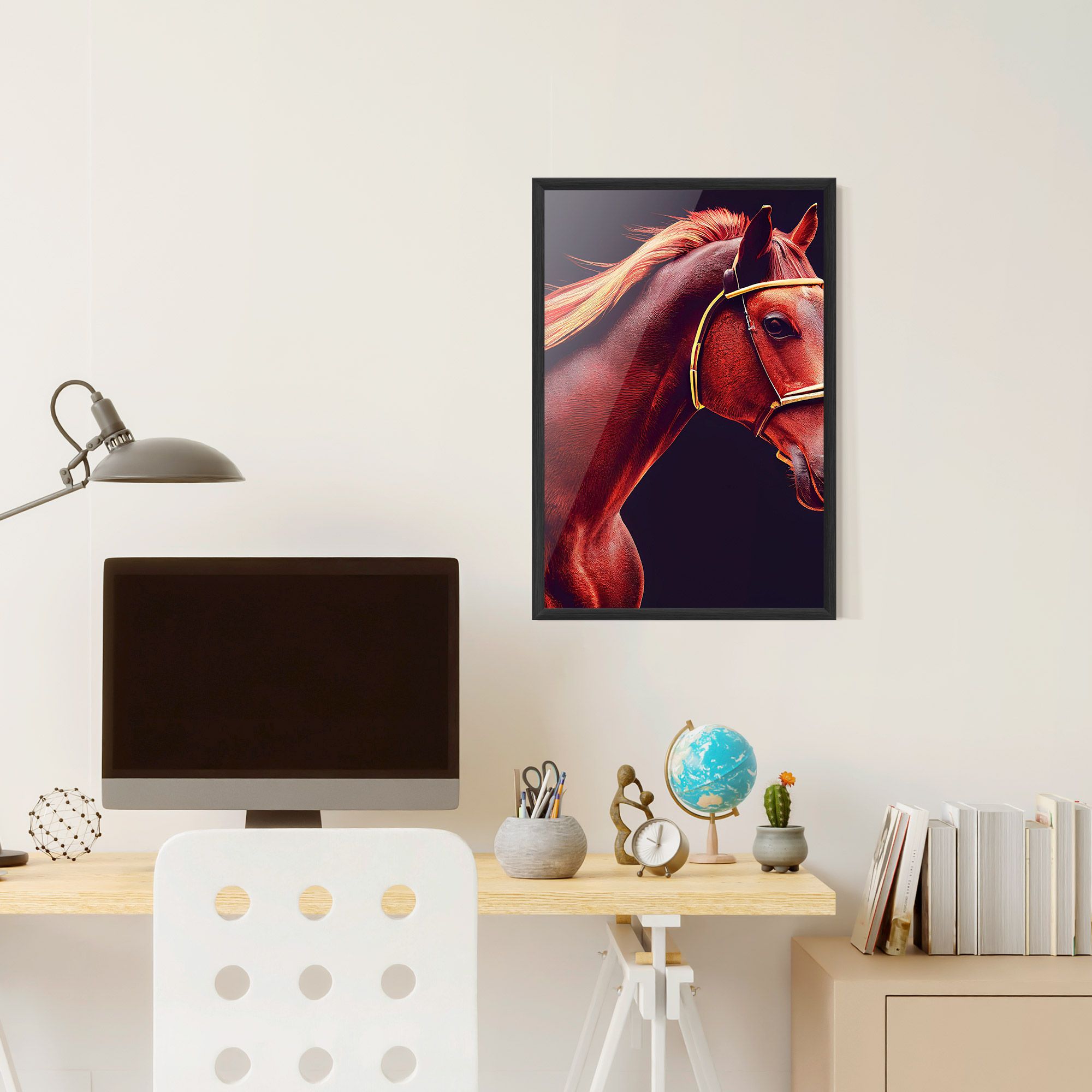 Red Horse Portrait mockup 6