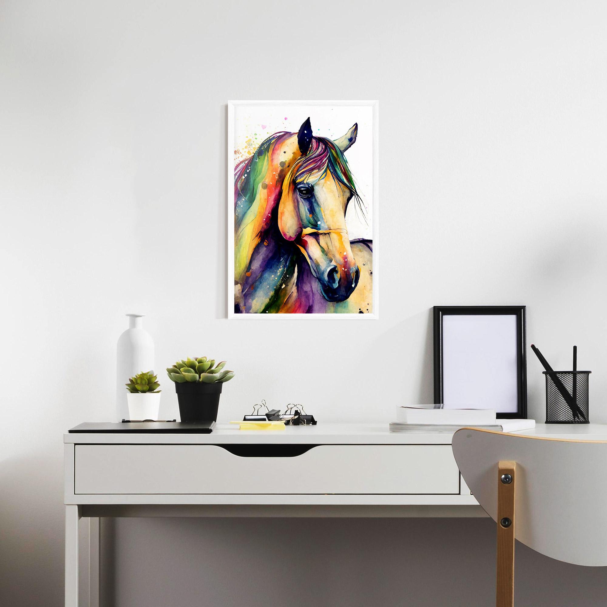 Рамкиран постер Colorful Horse mockup 7