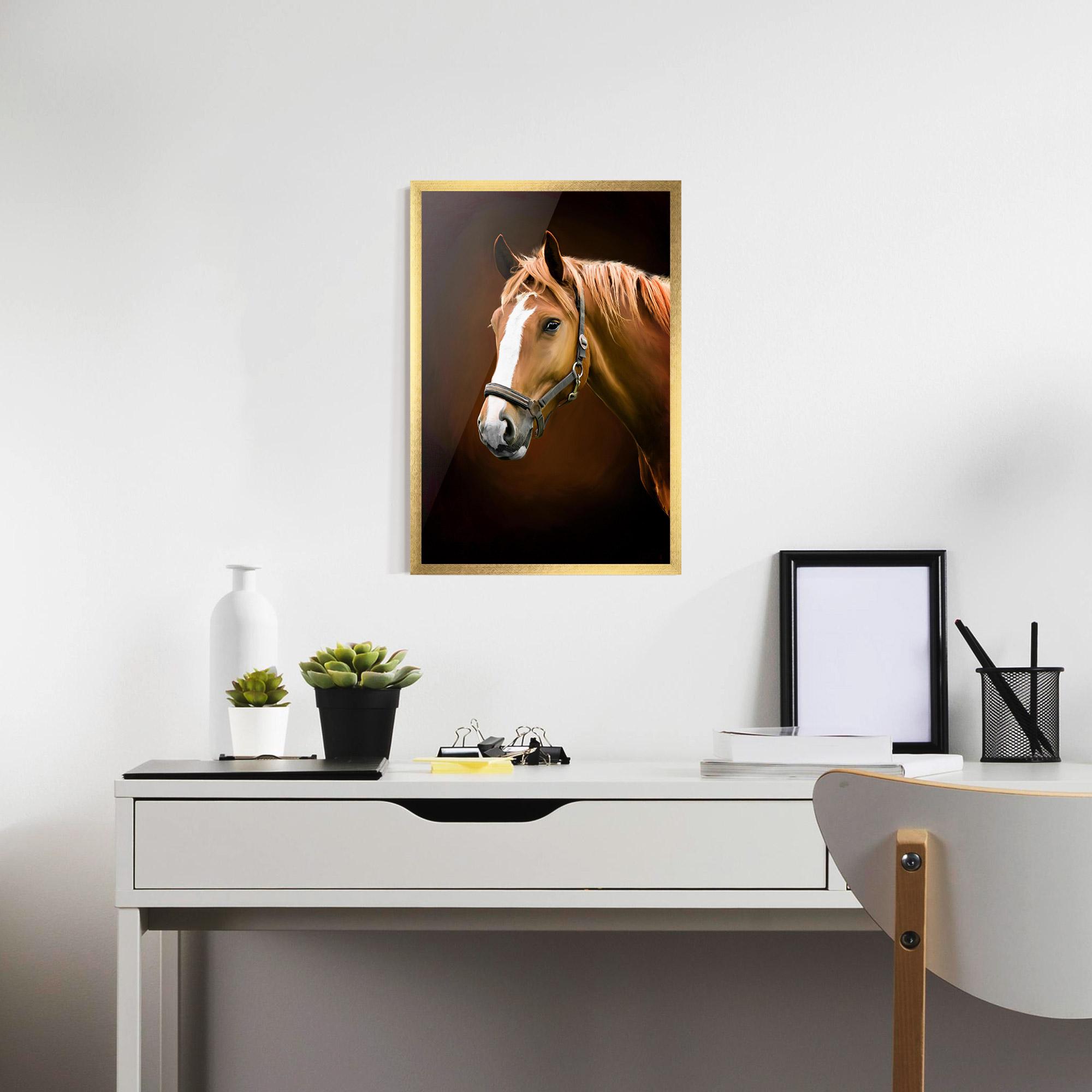 Рамкиран постер Digital Painted Horse mockup 7