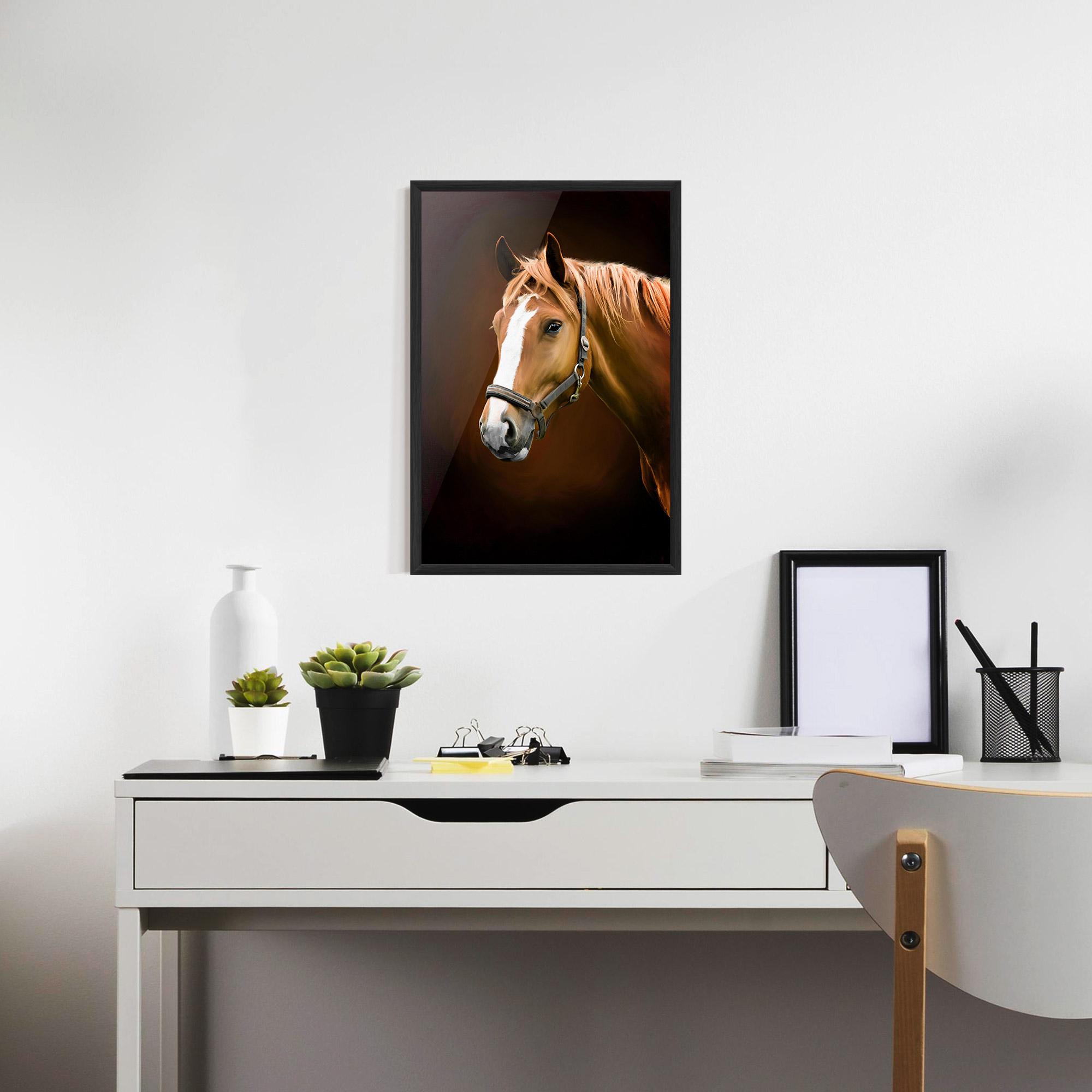 Рамкиран постер Digital Painted Horse mockup 7