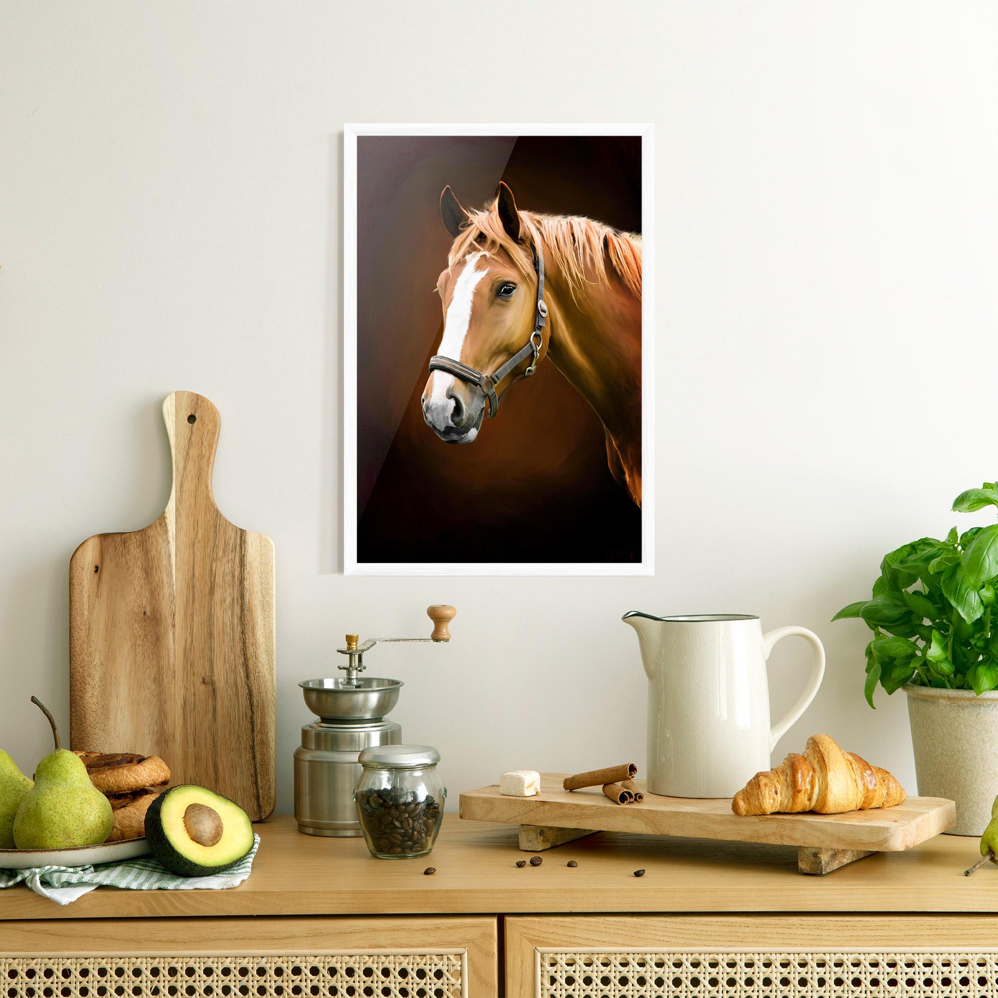 Рамкиран постер Digital Painted Horse mockup 8