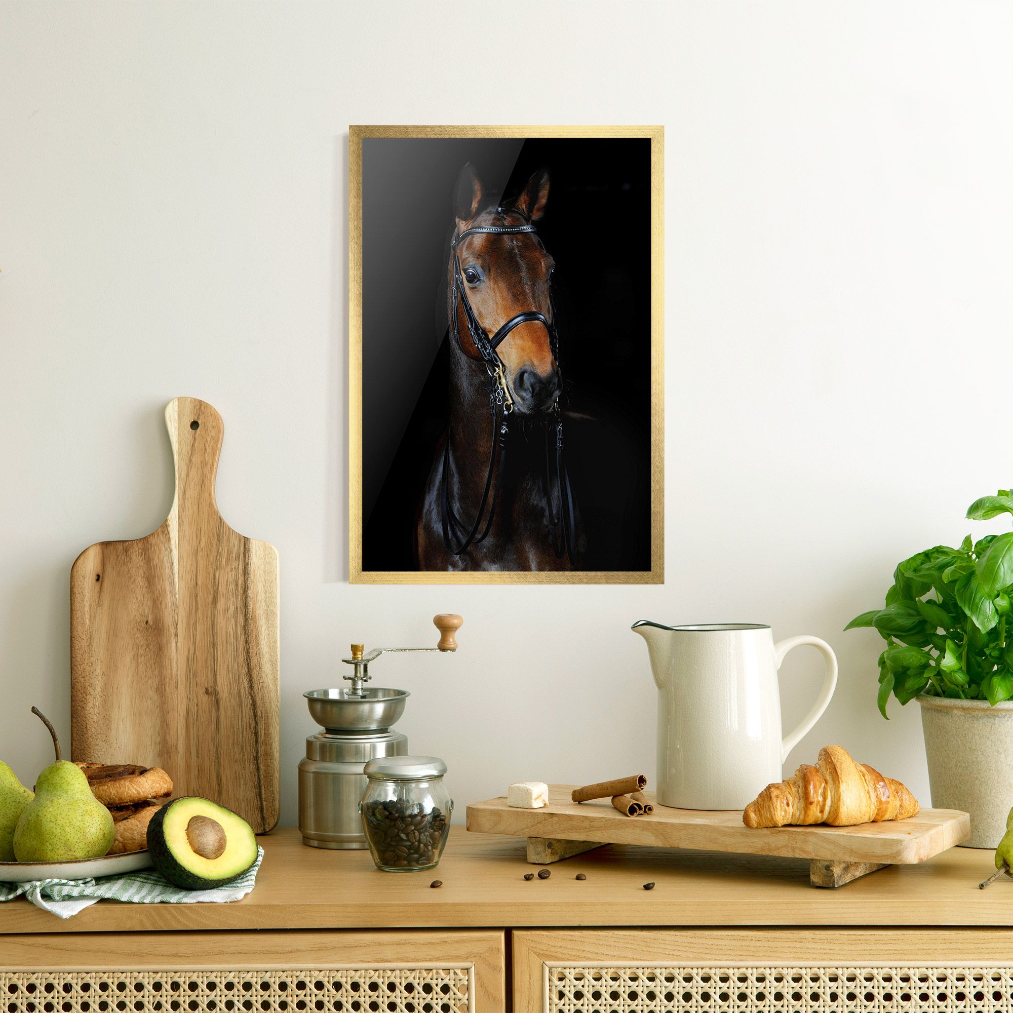 Brown Horse On Black mockup 8