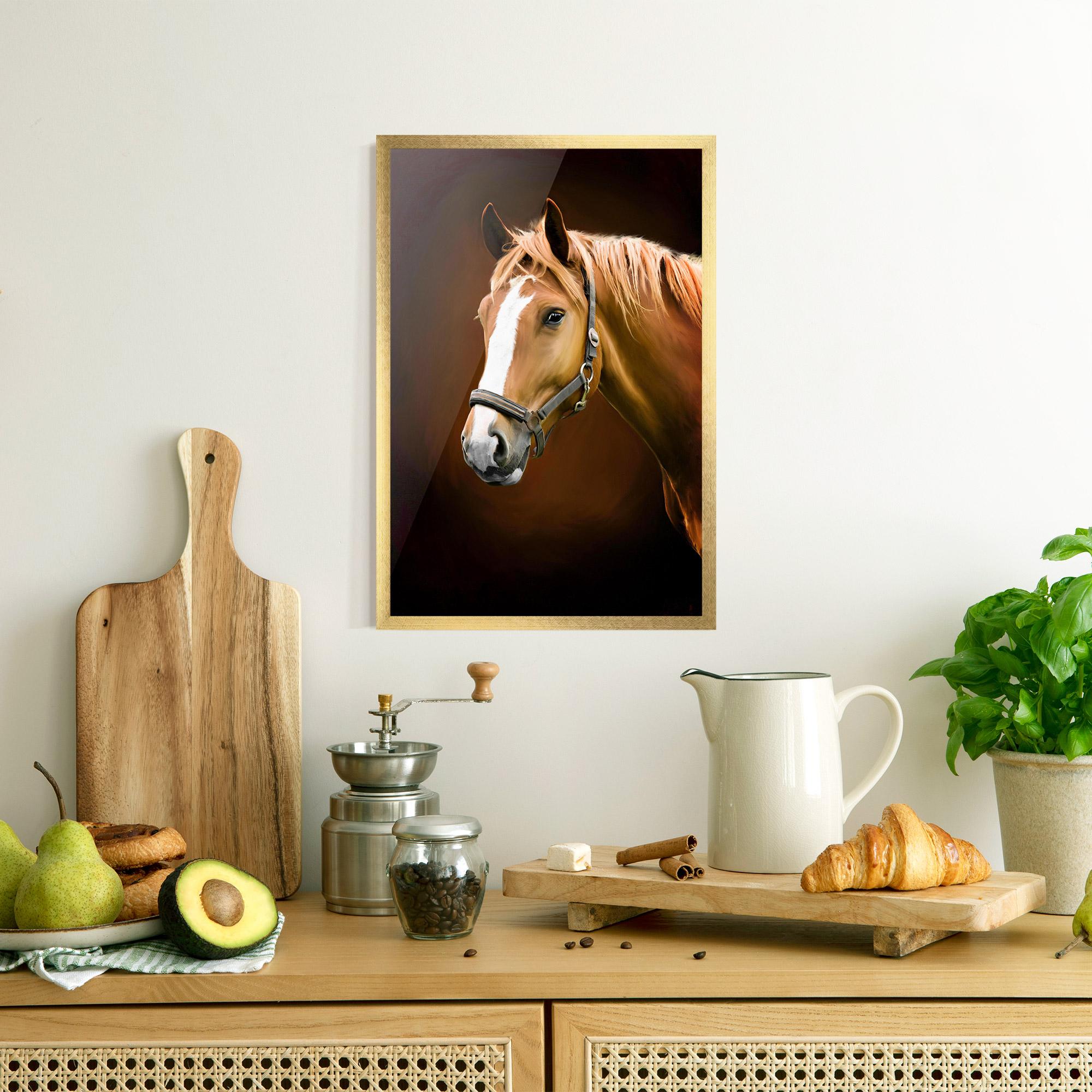 Рамкиран постер Digital Painted Horse mockup 8