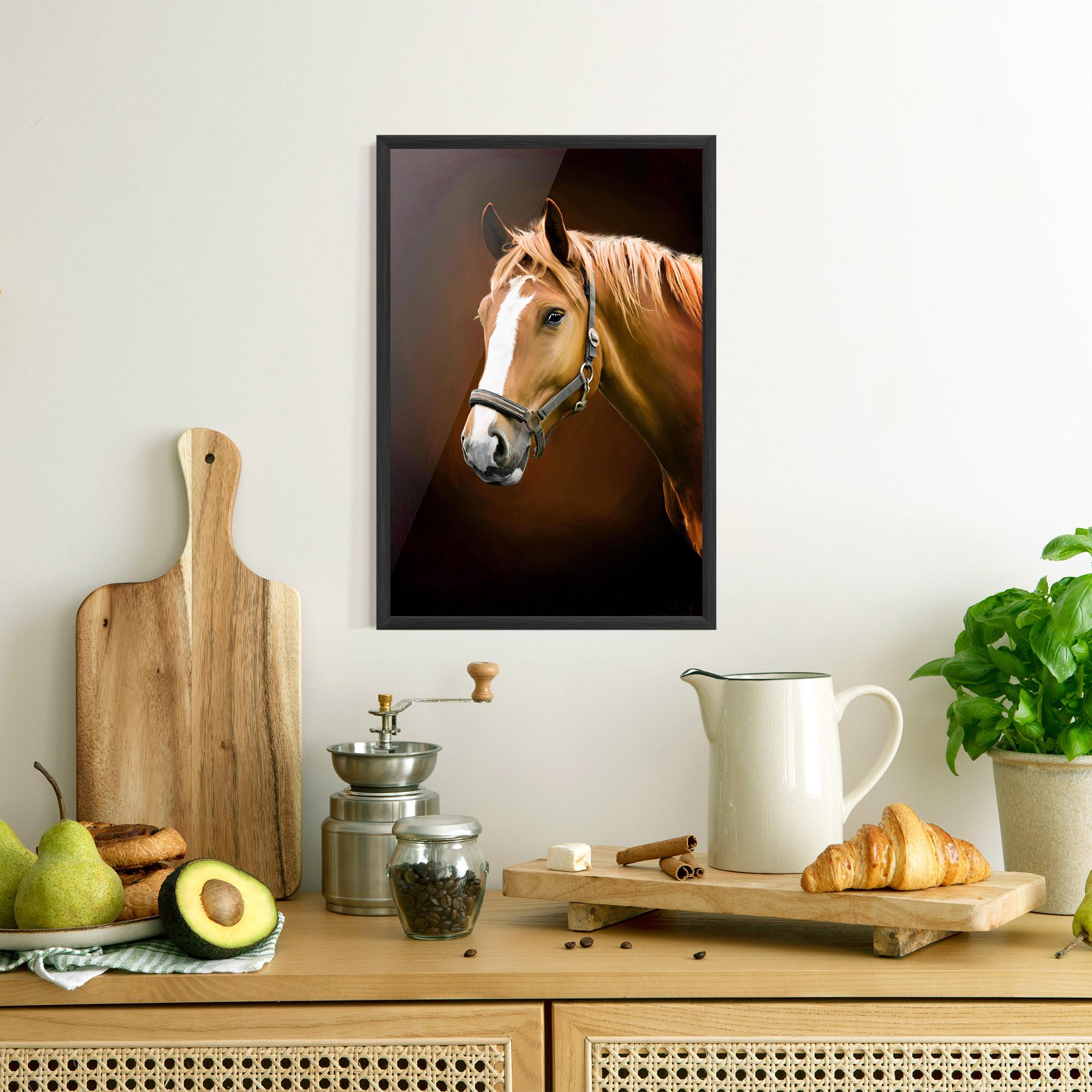 Рамкиран постер Digital Painted Horse mockup 8