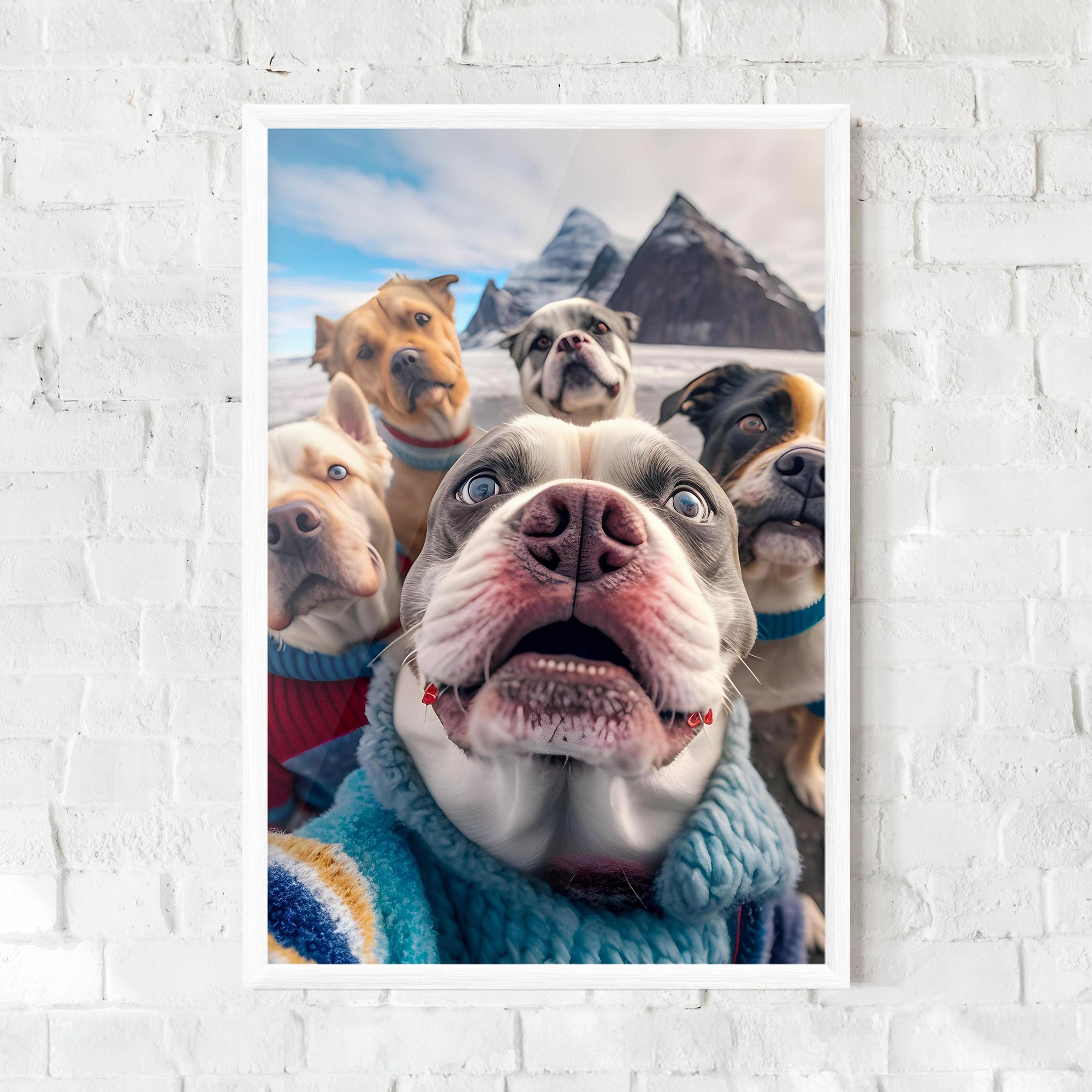 Рамкиран постер Dogs Selfie Group mockup 0