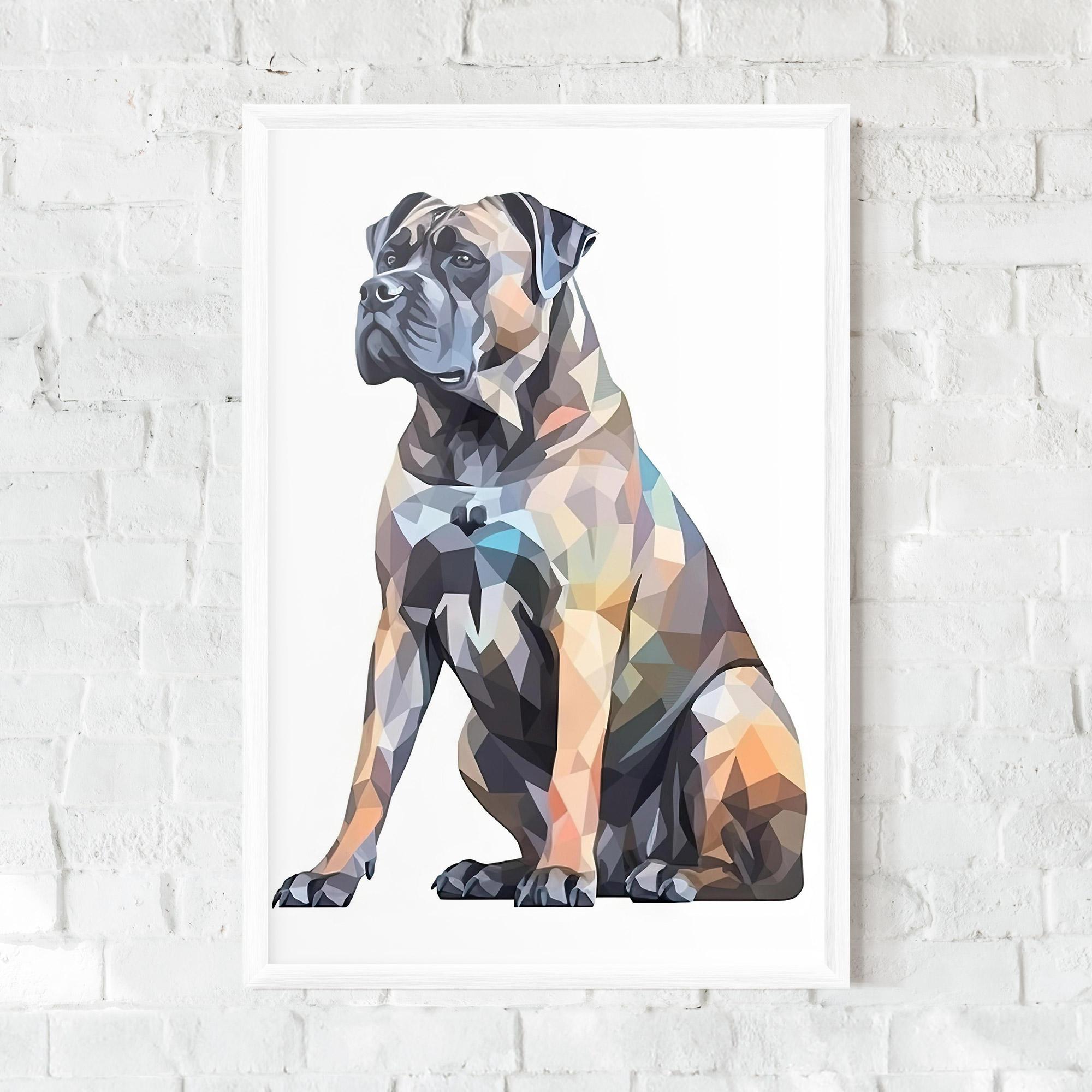 Рамкиран постер Watercolor Cane Corso mockup 0