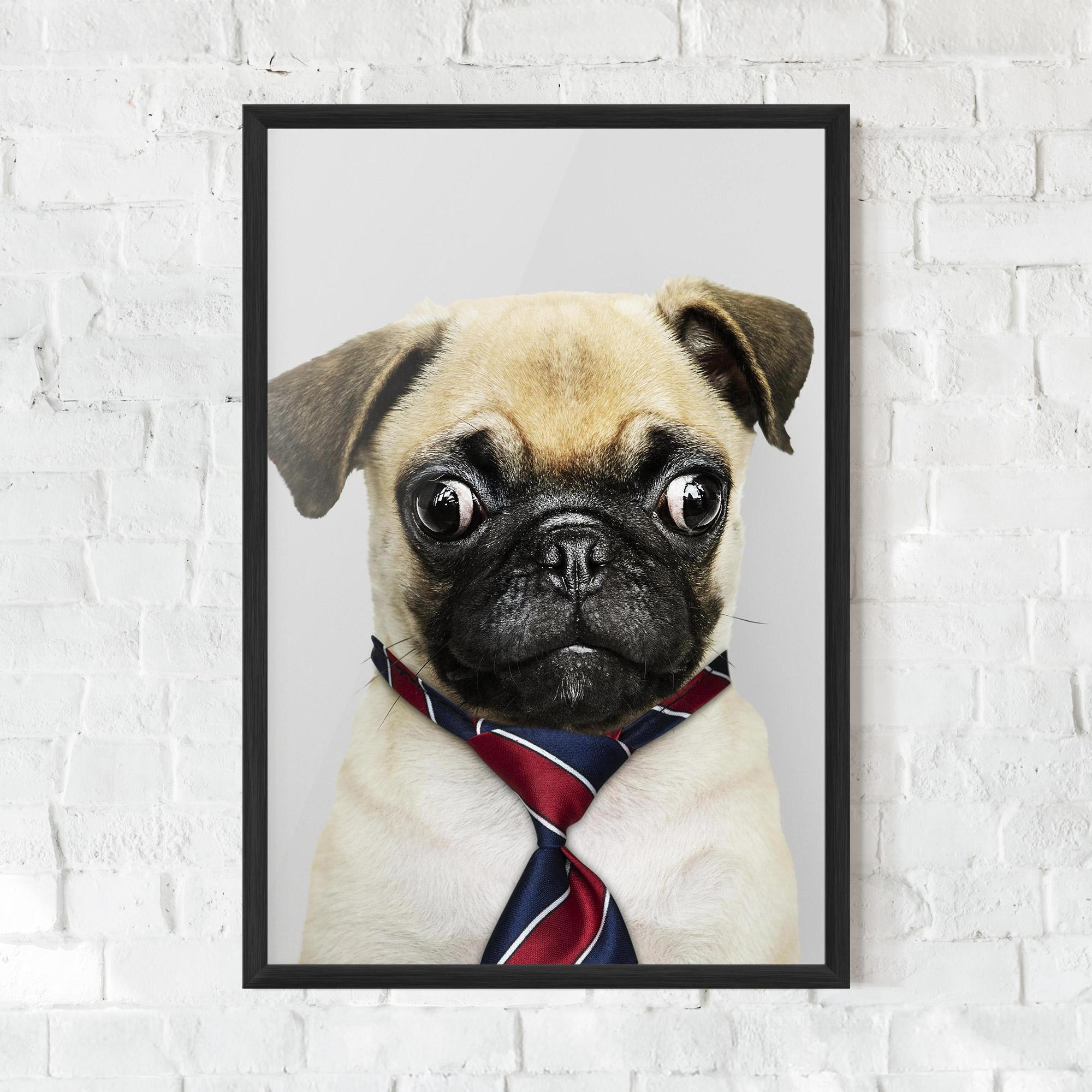 Рамкиран постер Business Pug mockup 0