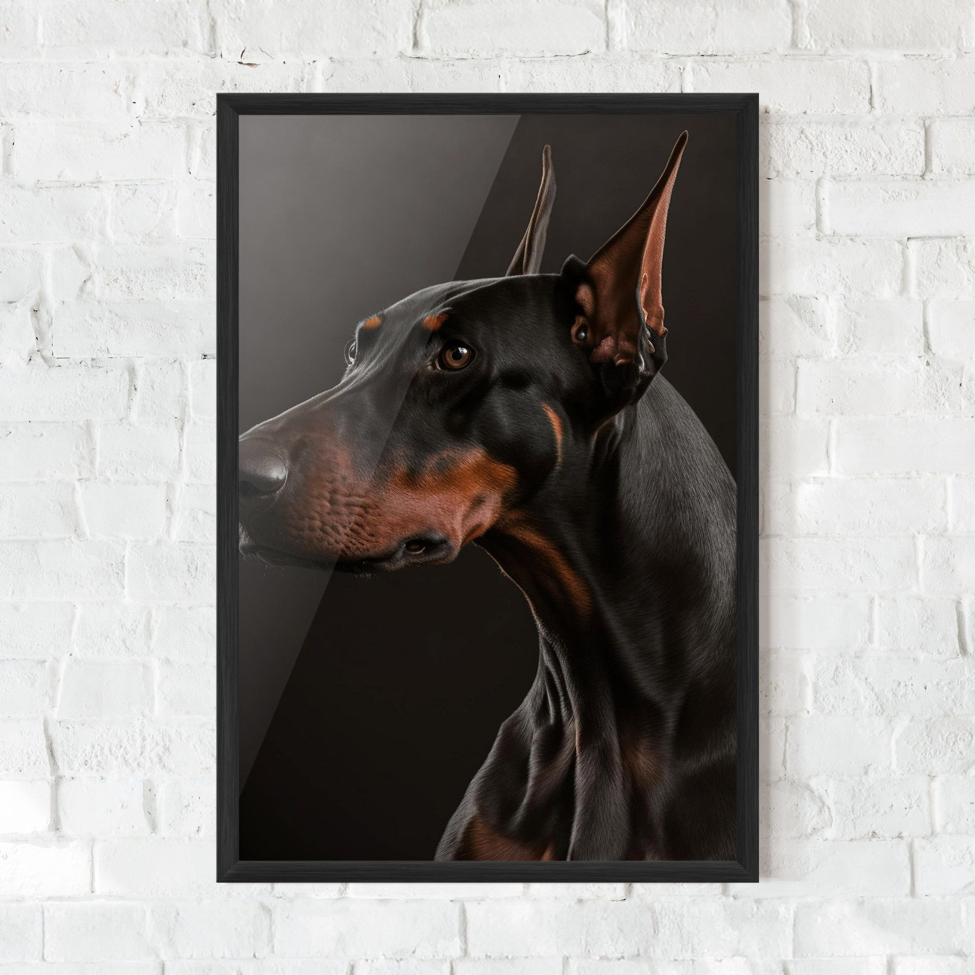 Doberman Dog Portrait mockup 0