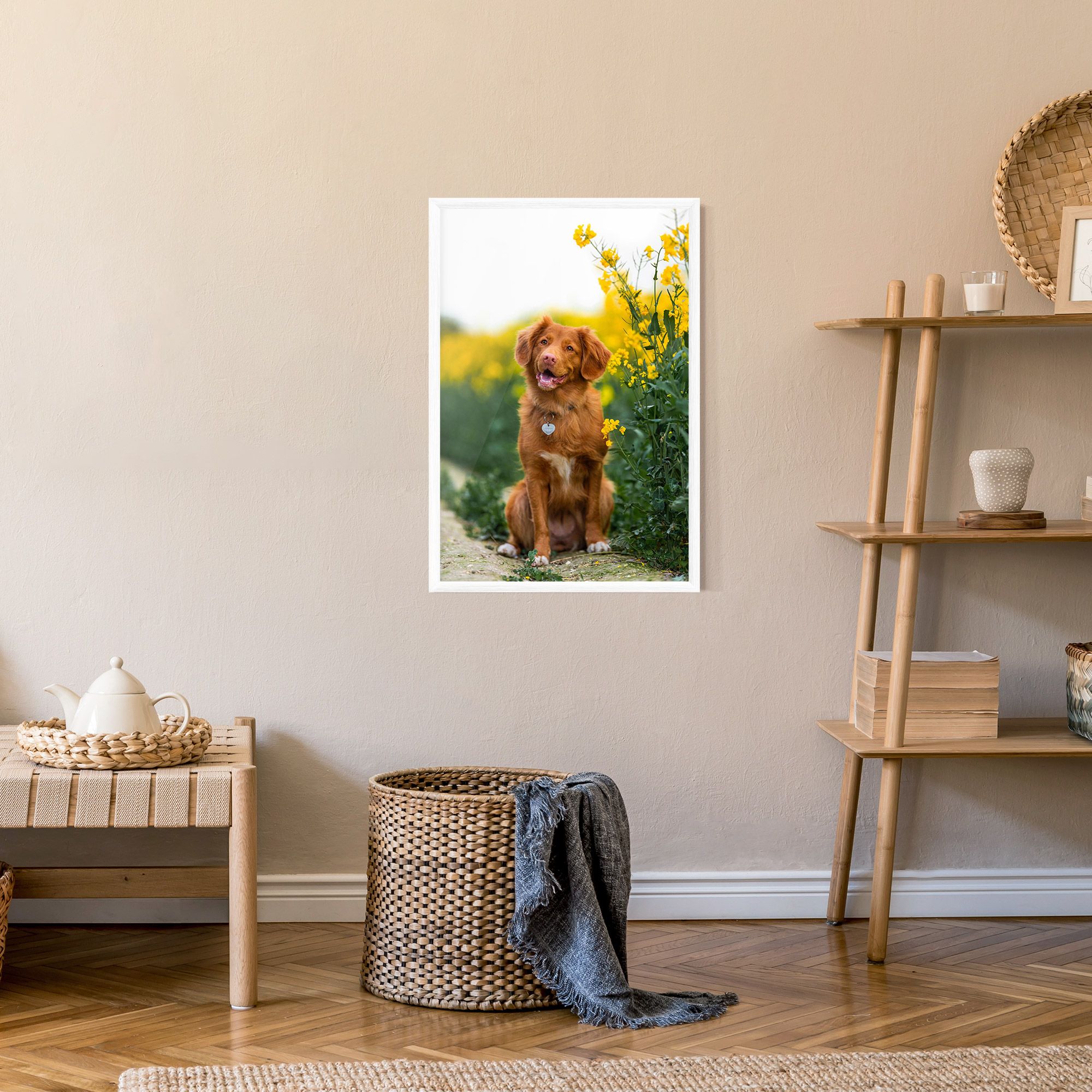 Dog Yellow Flowers mockup 9