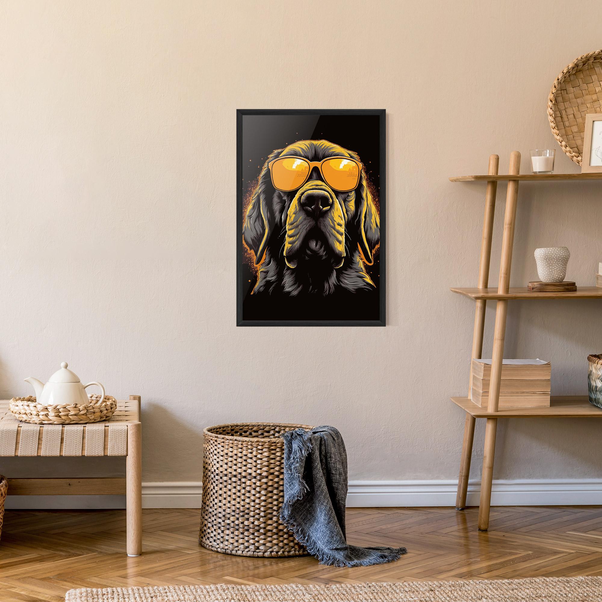 Рамкиран постер Coolest Dog mockup 9