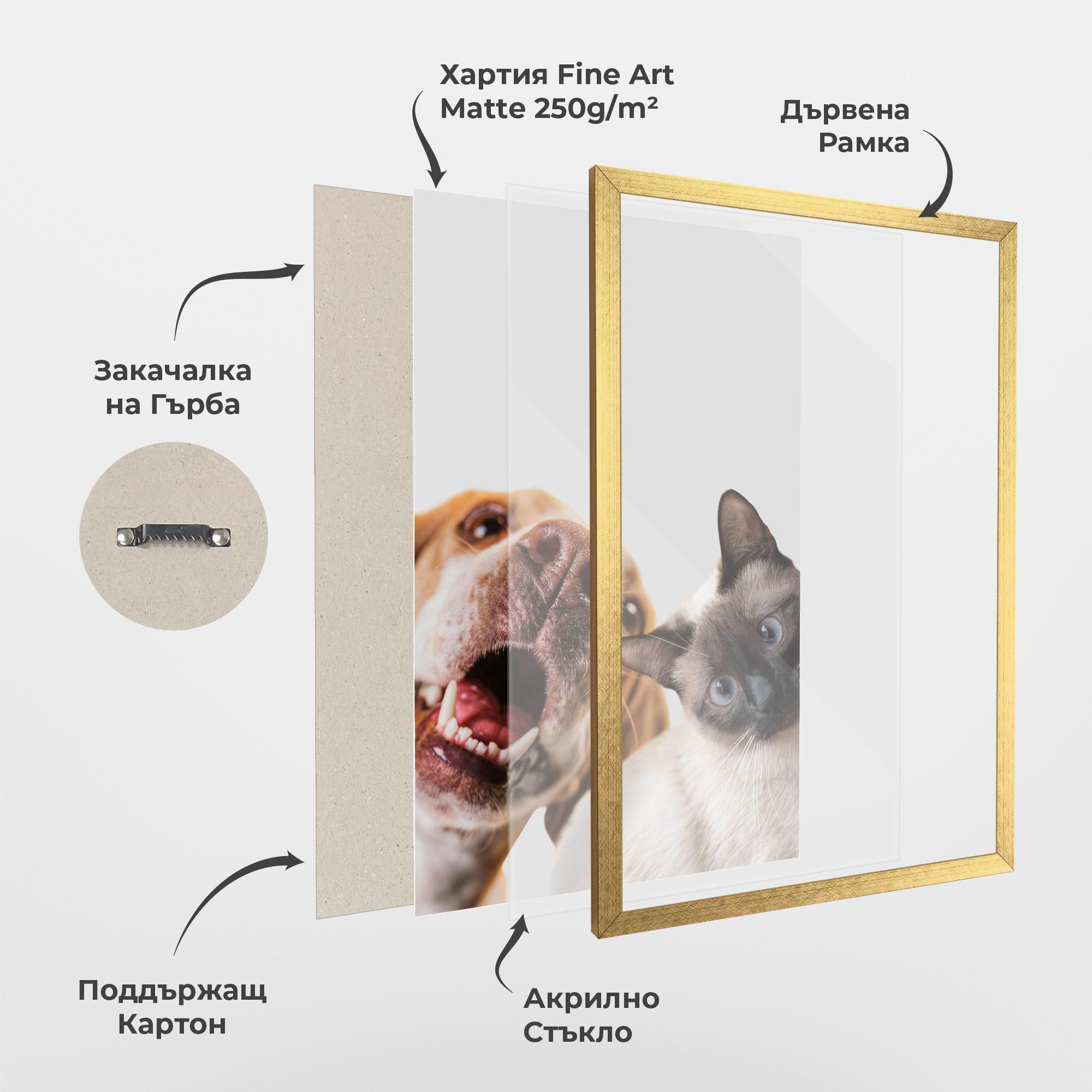 Рамкиран постер Cute Pet Collage mockup 1