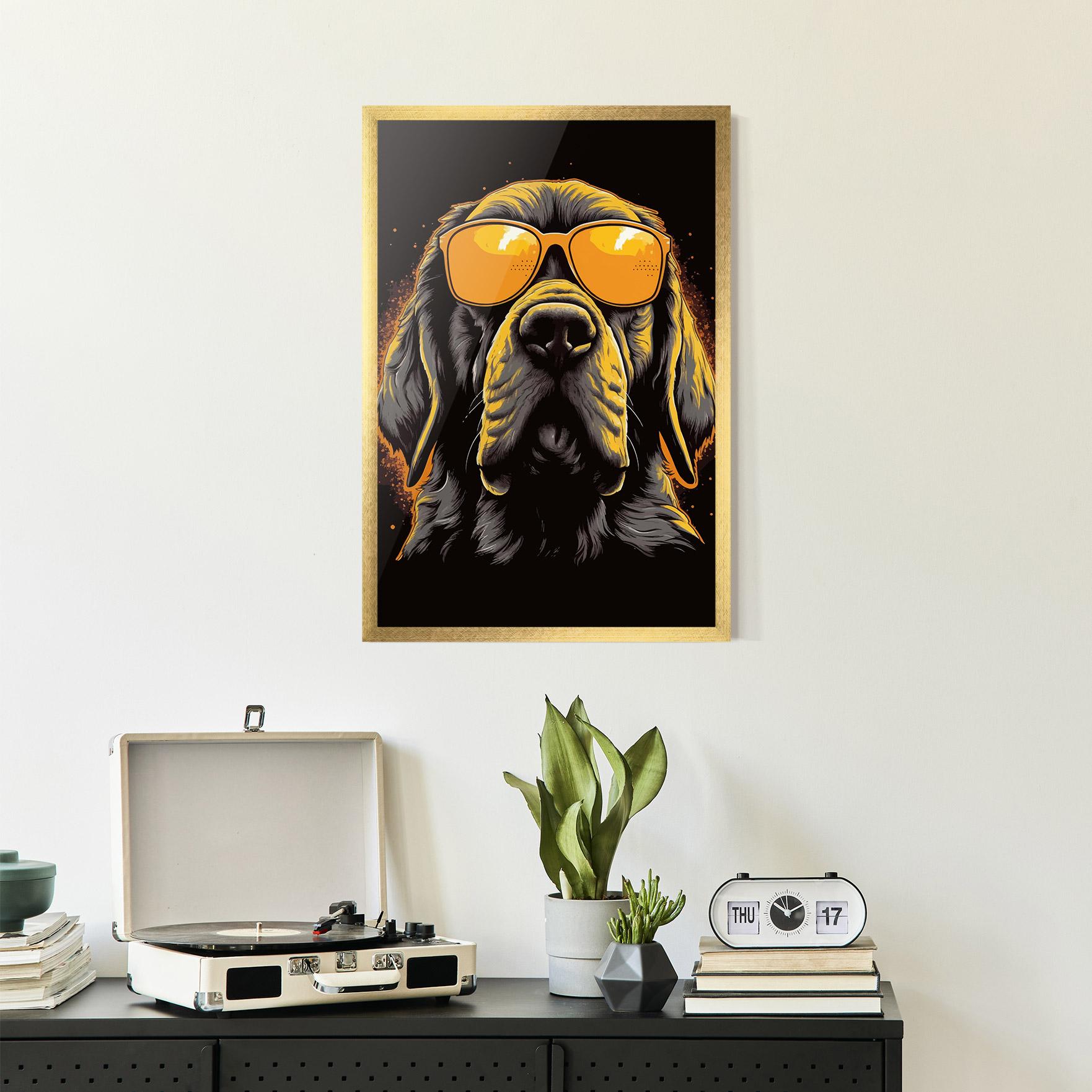 Рамкиран постер Coolest Dog mockup 2