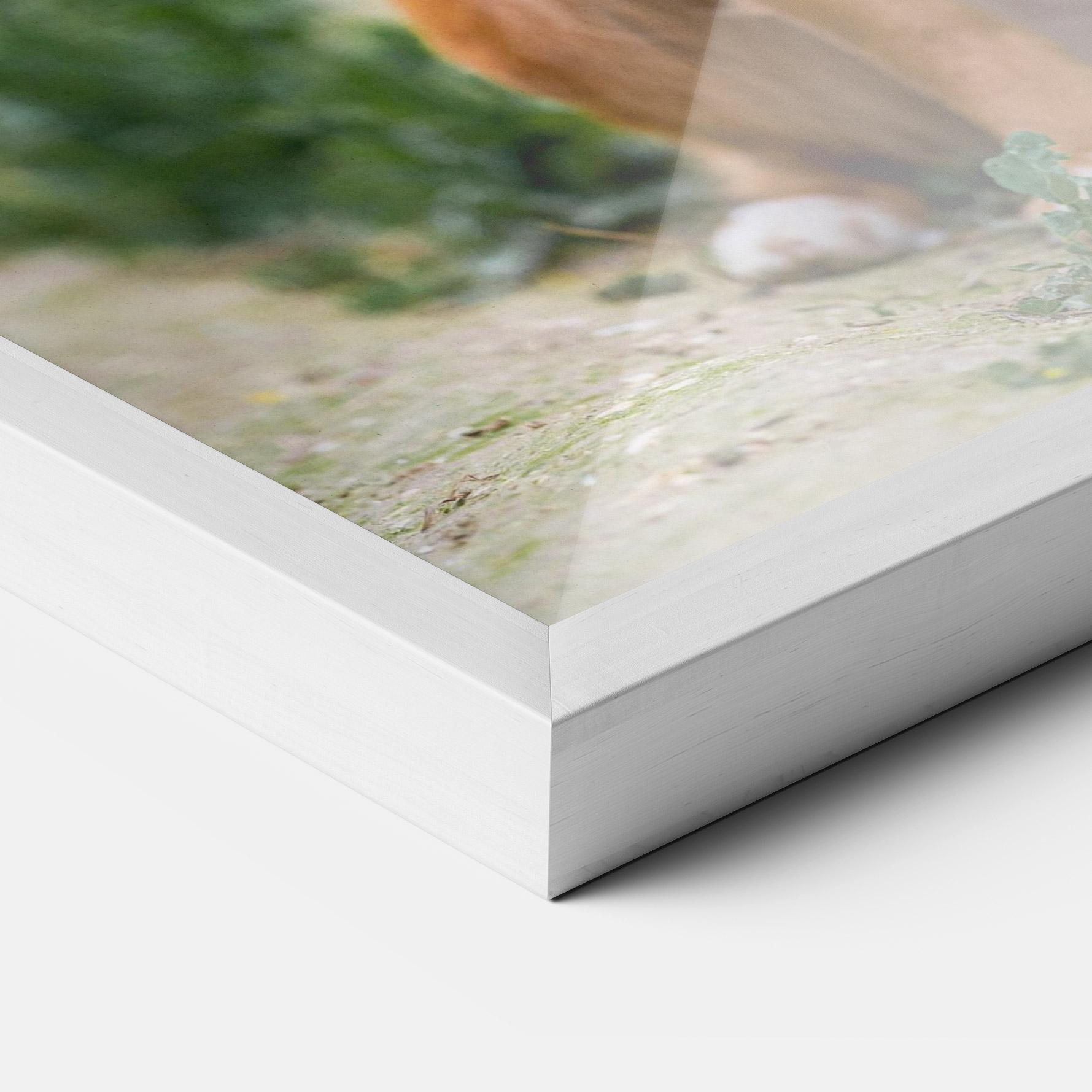 Рамкиран постер Dog Yellow Flowers mockup 3