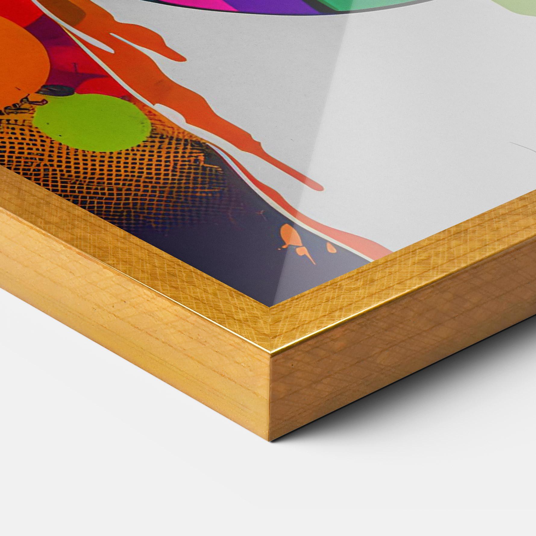 Рамкиран постер Colorful Dog mockup 3