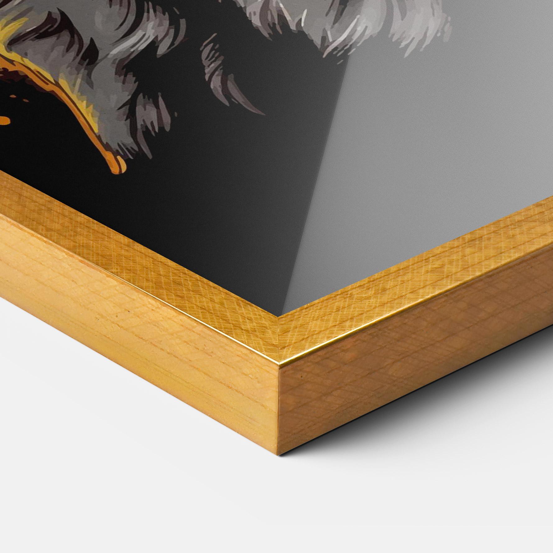 Рамкиран постер Coolest Dog mockup 3