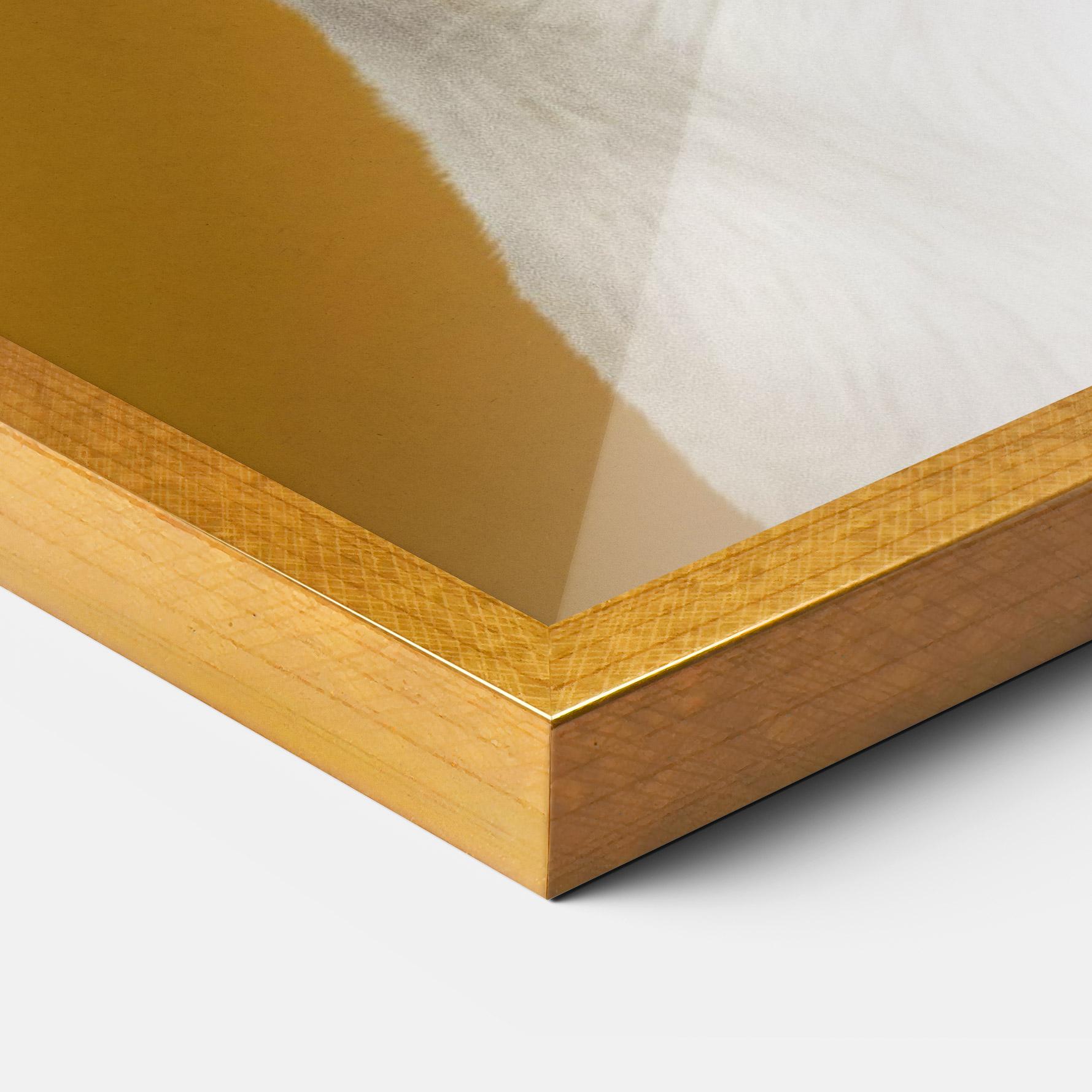 Рамкиран постер Puppy On Yellow mockup 3