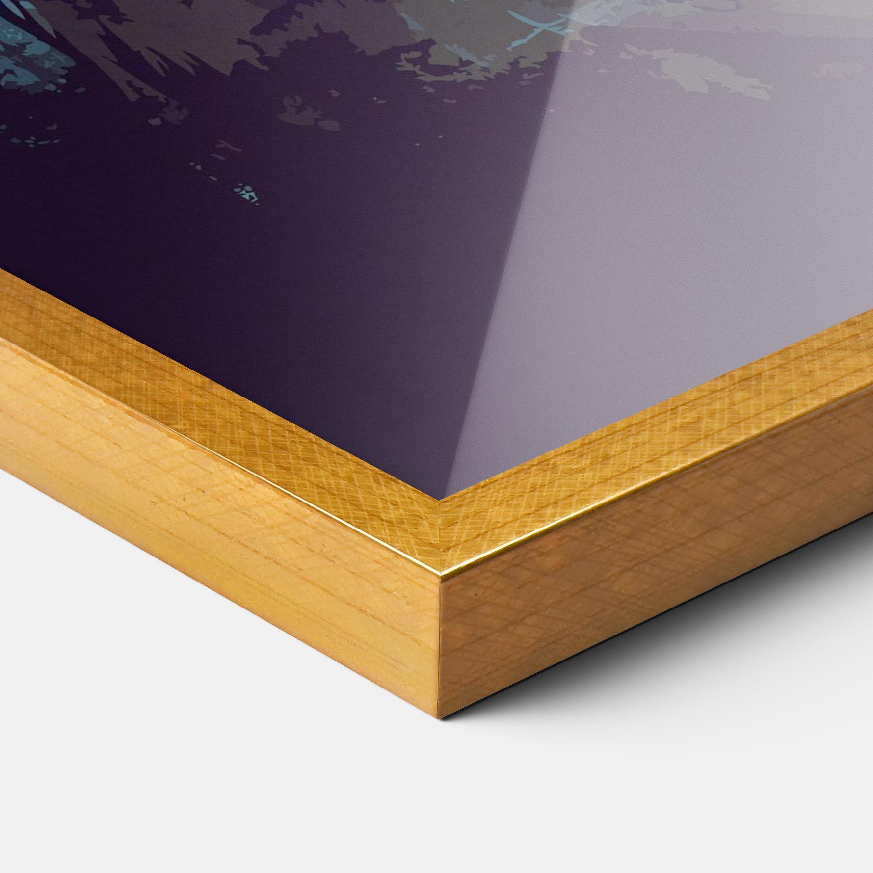 Рамкиран постер Sunset Dog mockup 3