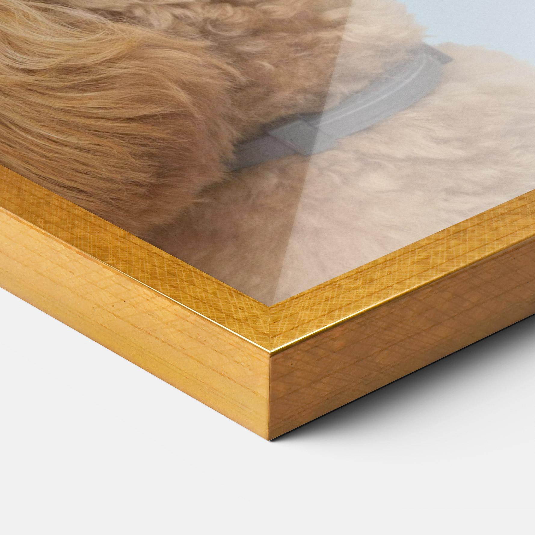 Рамкиран постер Yellow Cute Dog mockup 3