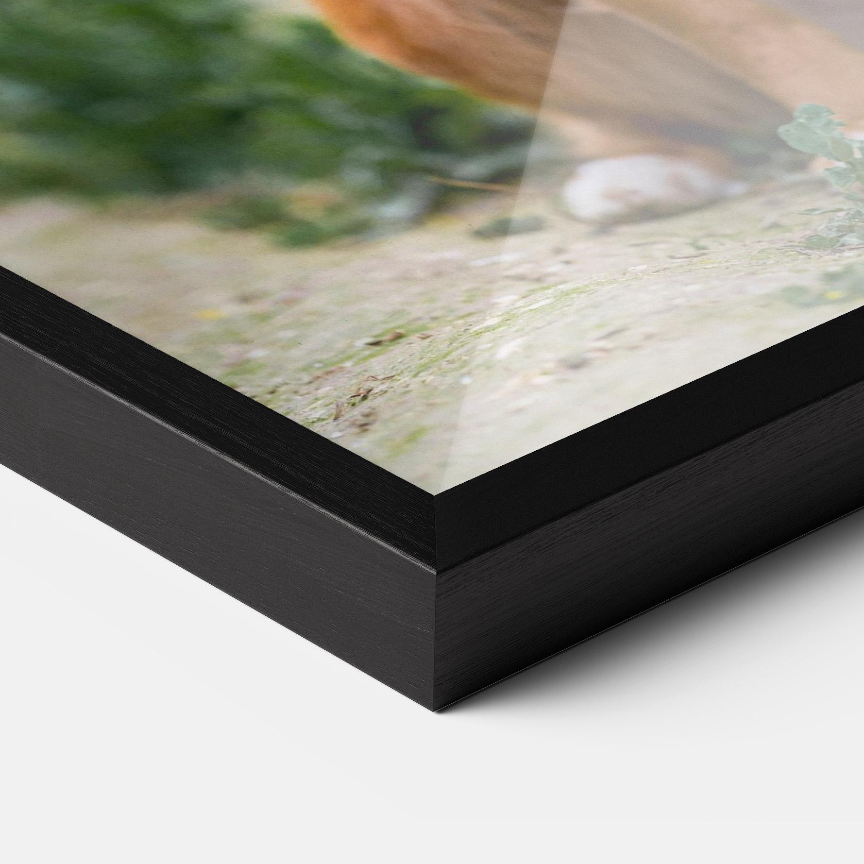 Рамкиран постер Dog Yellow Flowers mockup 3