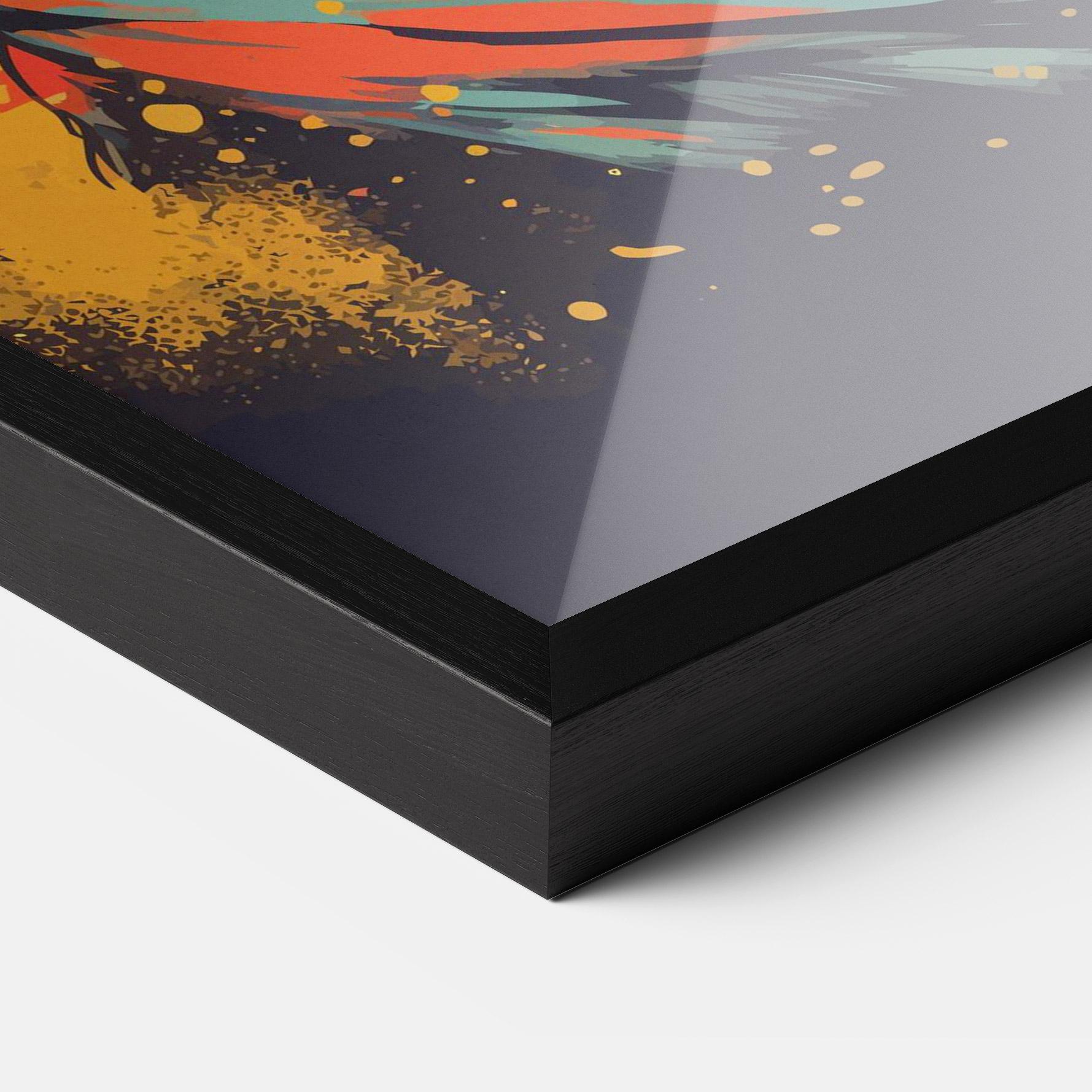 Рамкиран постер Sunglasses Dog mockup 3