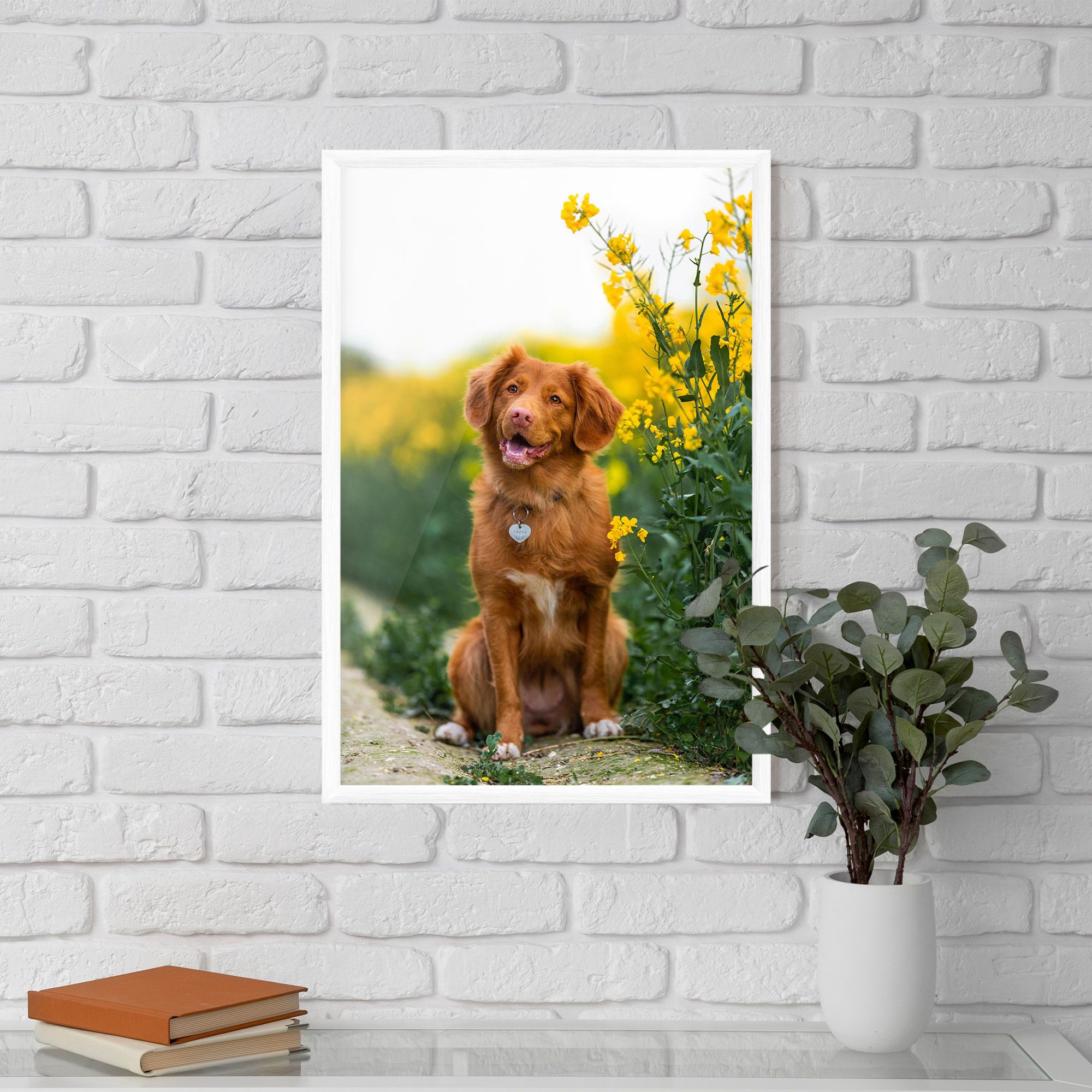 Dog Yellow Flowers mockup 5